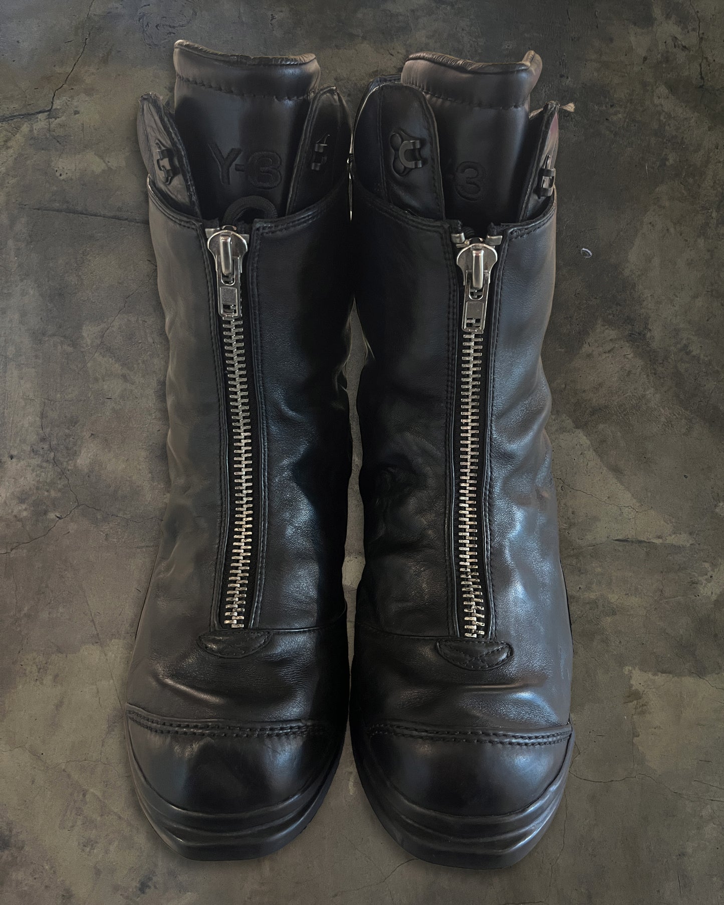 ADIDAS Y-3 YOHJI YAMAMOTO FW2008 FRONT ZIP BOOTS