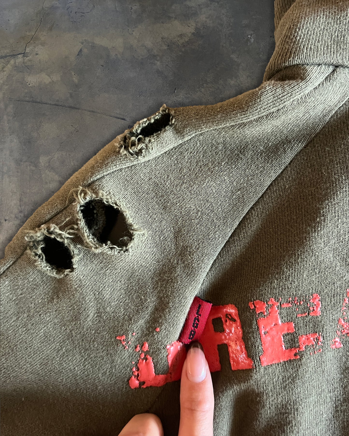 L.G.B "SPIRIT DANCER" DISTRESSED HOODIE