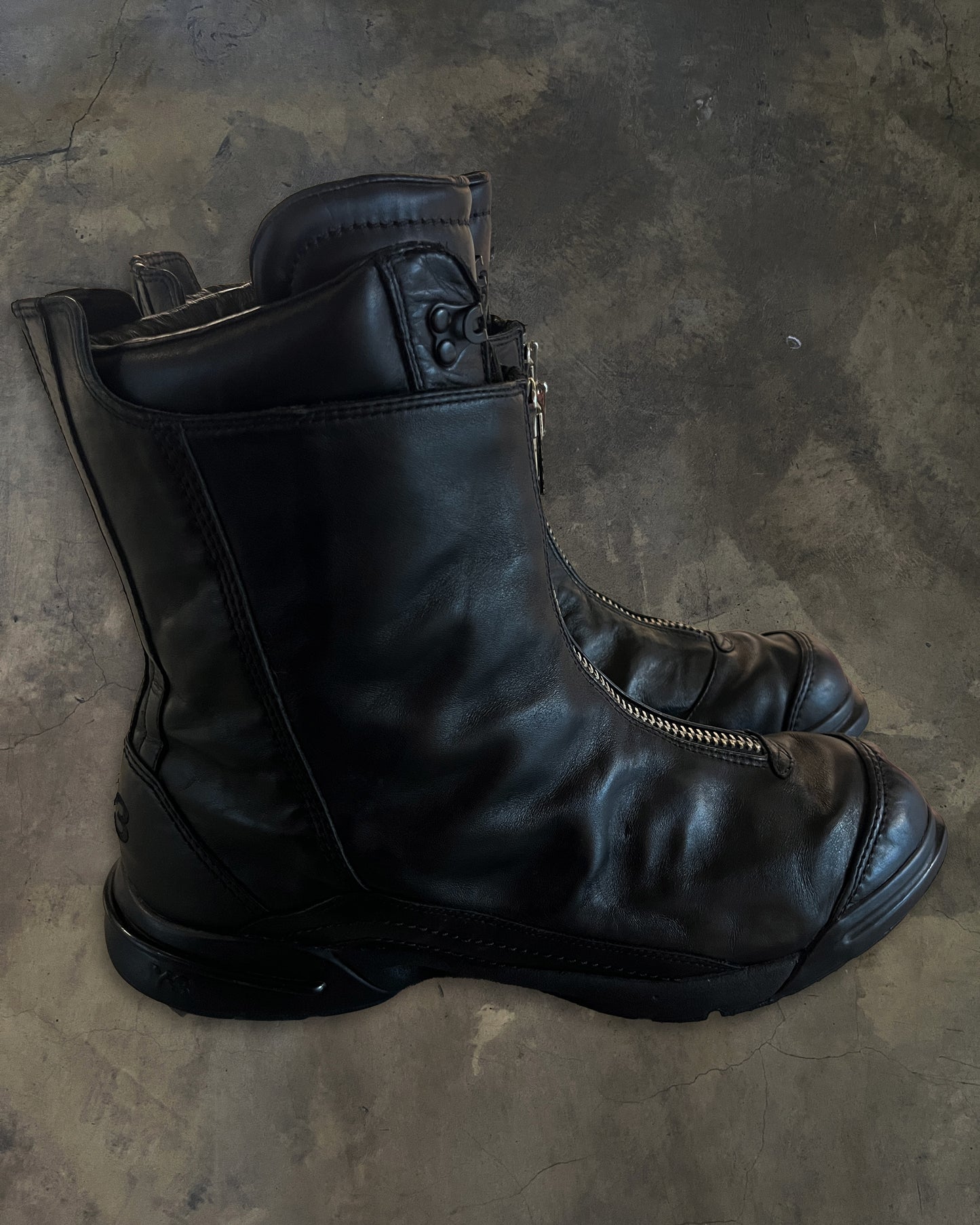 ADIDAS Y-3 YOHJI YAMAMOTO FW2008 FRONT ZIP BOOTS