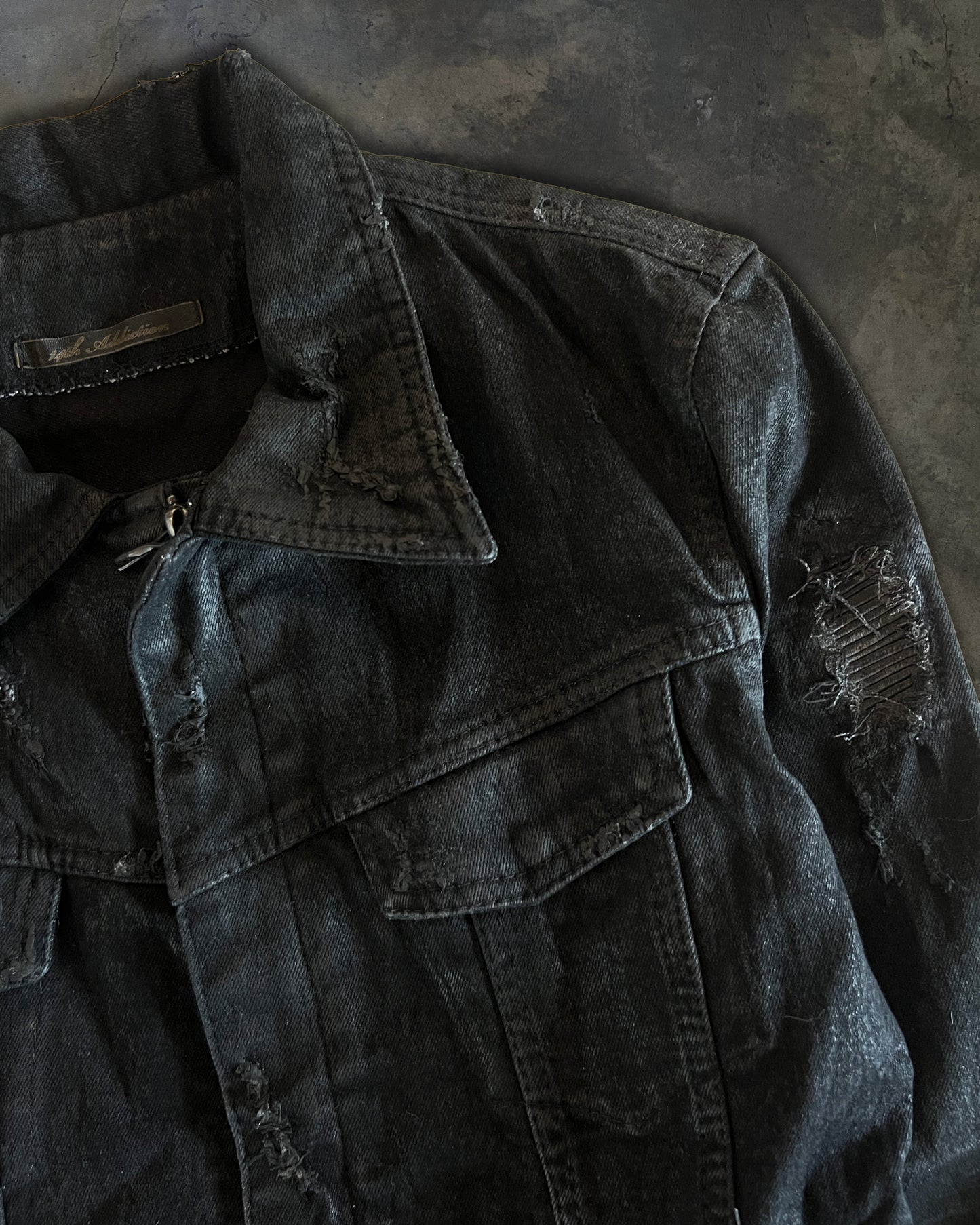 14TH ADDICTION DENIM BIKER JACKET