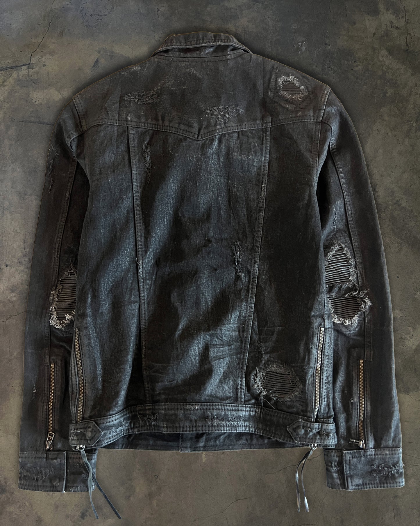 14TH ADDICTION DENIM BIKER JACKET