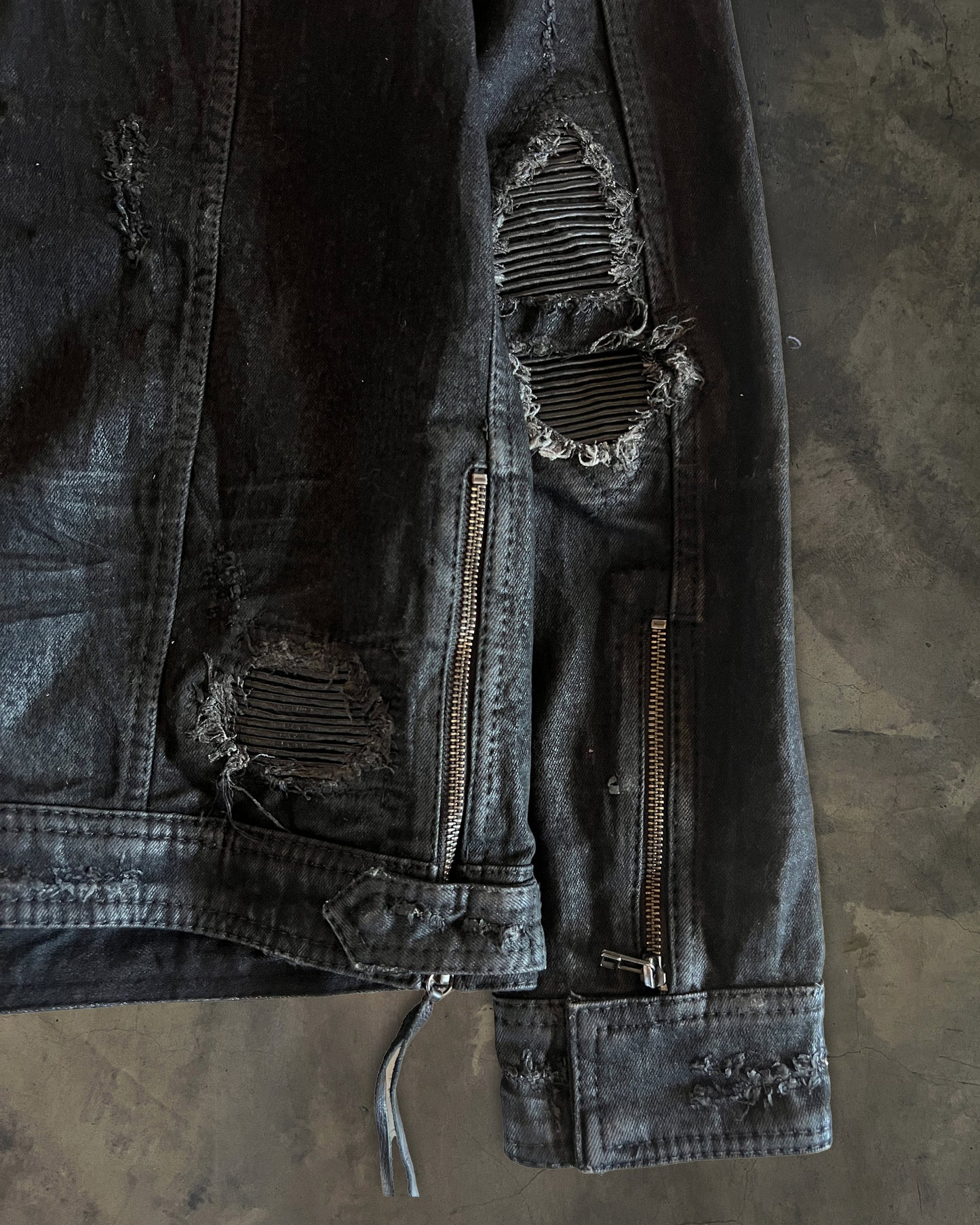 14TH ADDICTION DENIM BIKER JACKET