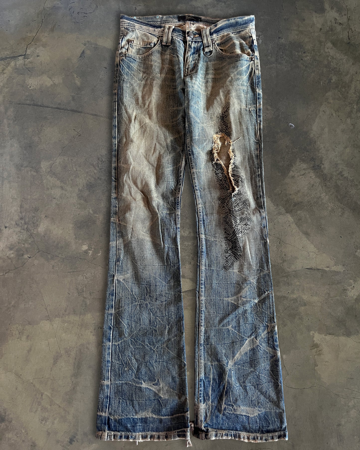 MIDAS HONEYCOMB SNAKE PRINT DENIM