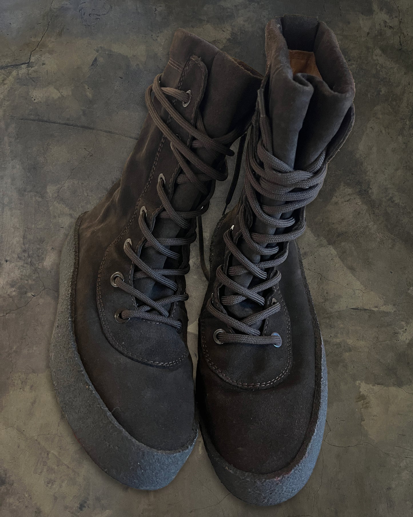 YEEZY SEASON 2 TAUPE CREPE BOOT