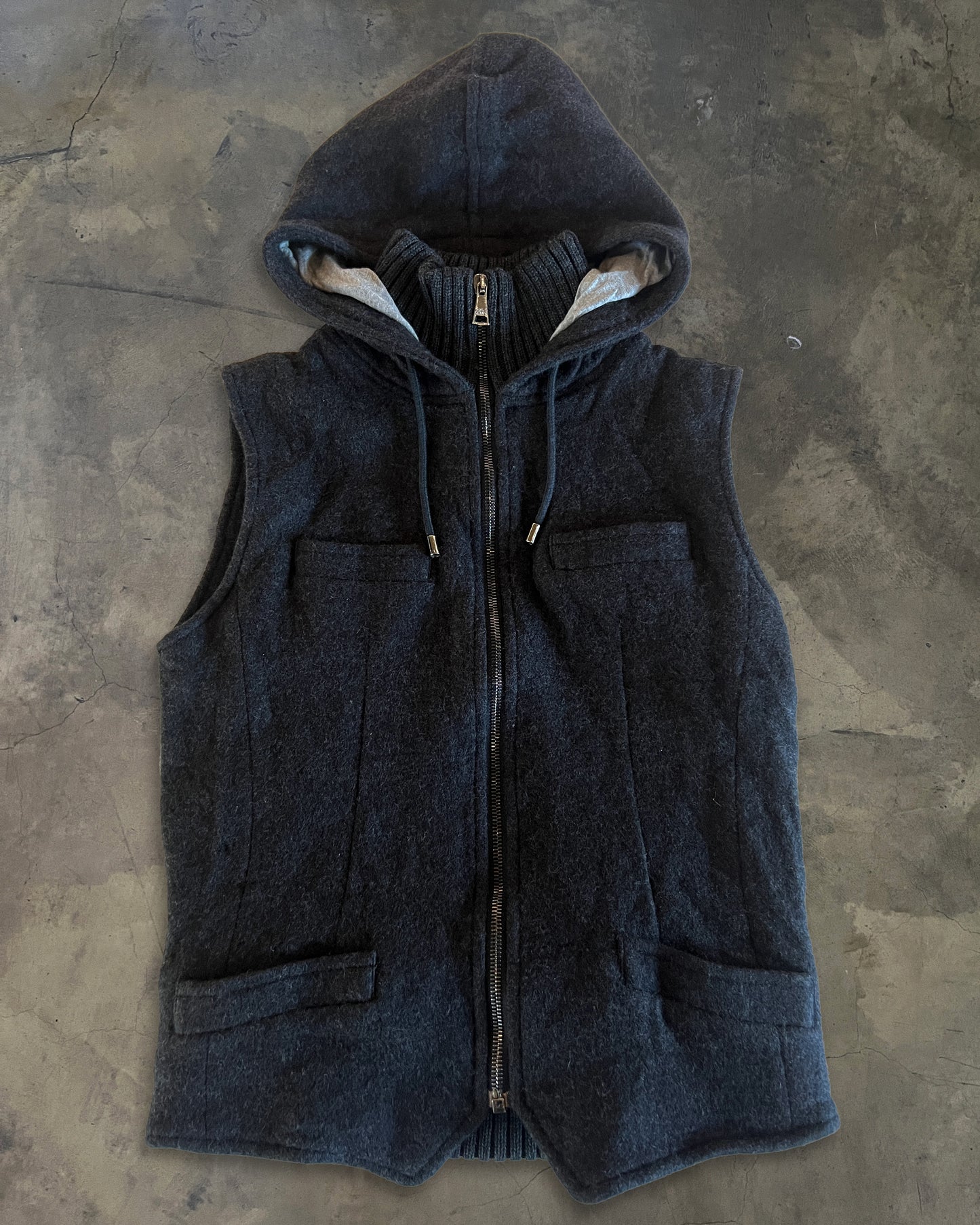 00's DOLCE GABBANA HOODED VEST