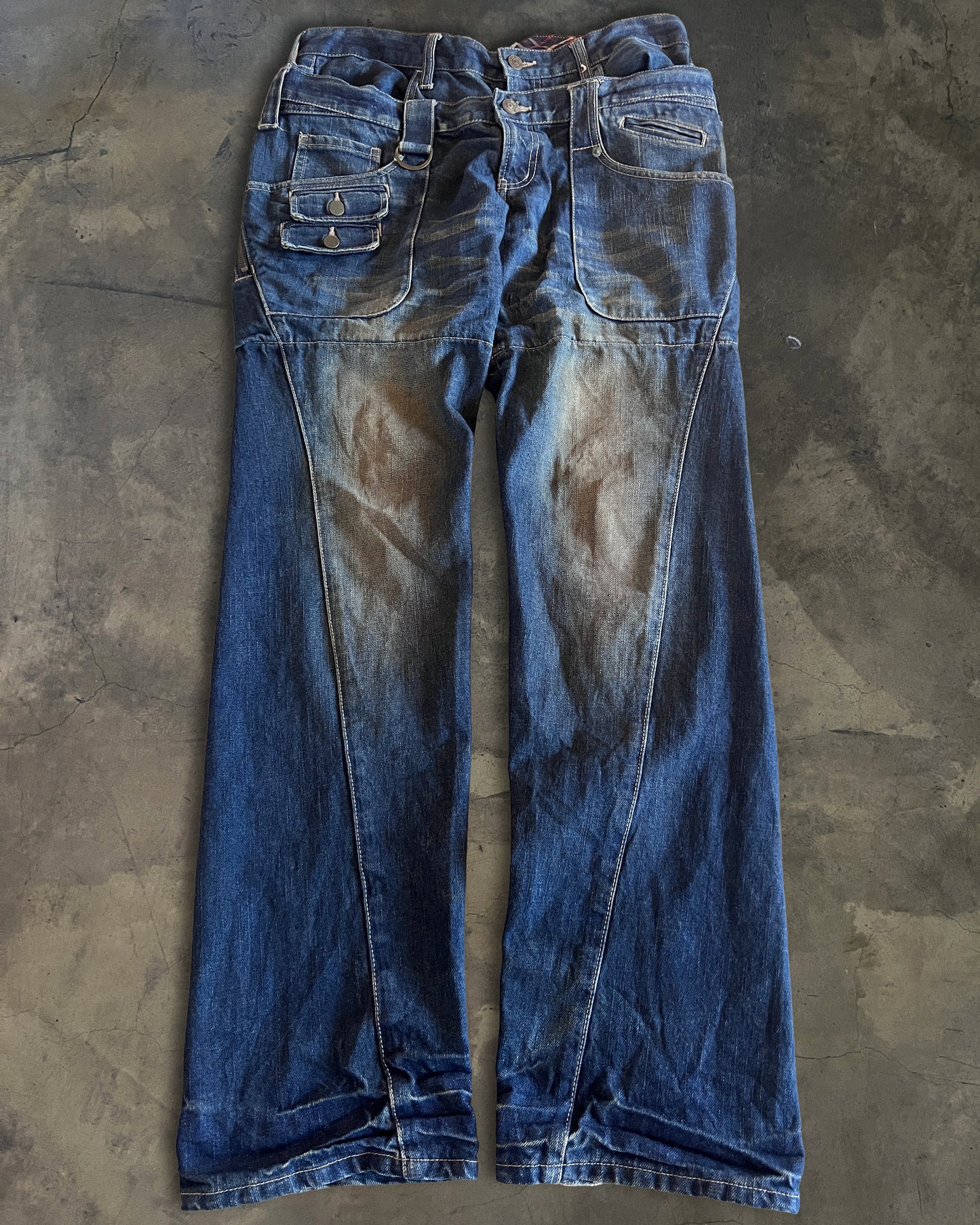 PPFM DOUBLE WAISTED JEANS