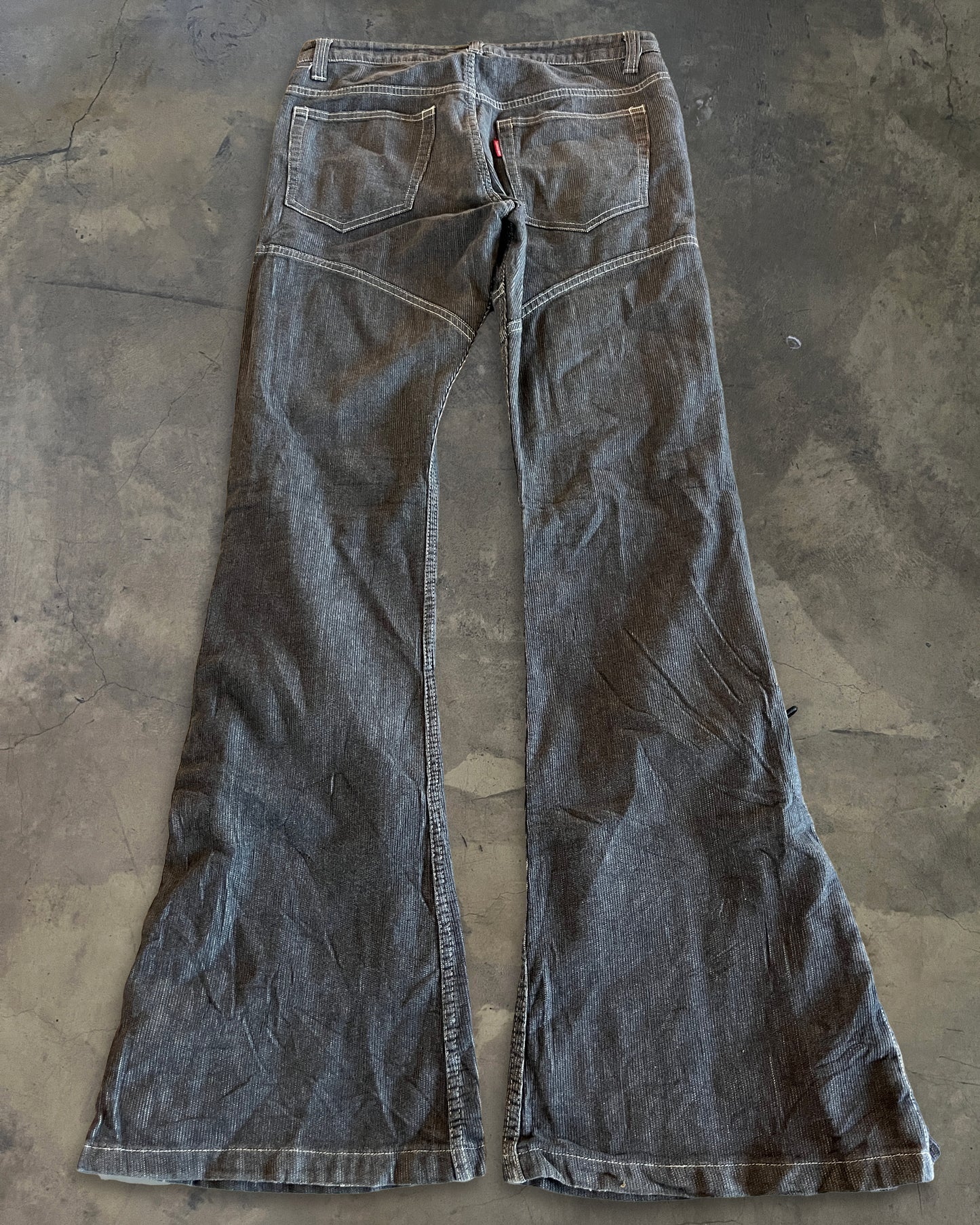 TORNADO MART LACE UP FLARED DENIM
