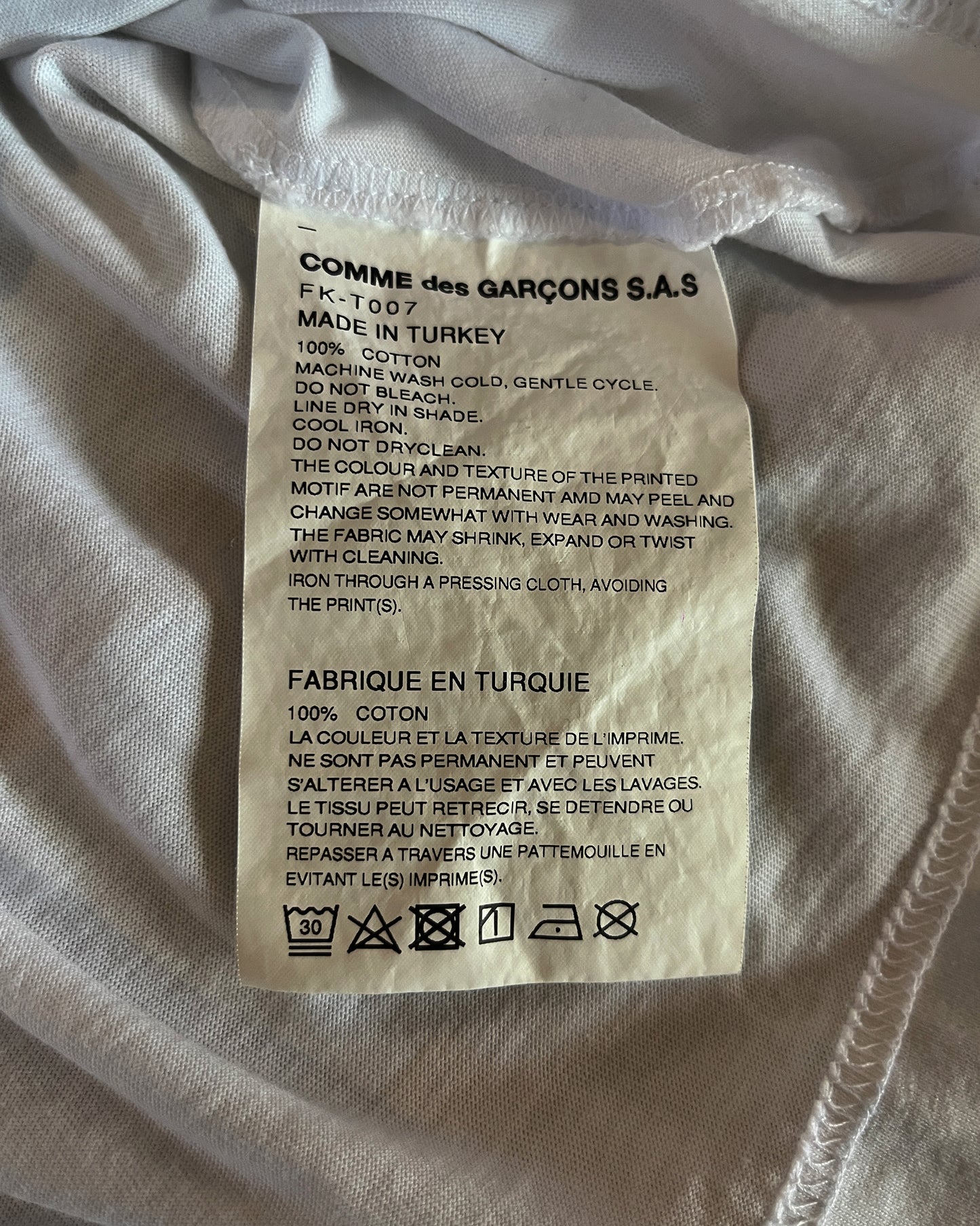 COMME DES GARCONS SHIRT "FRESH" TEE