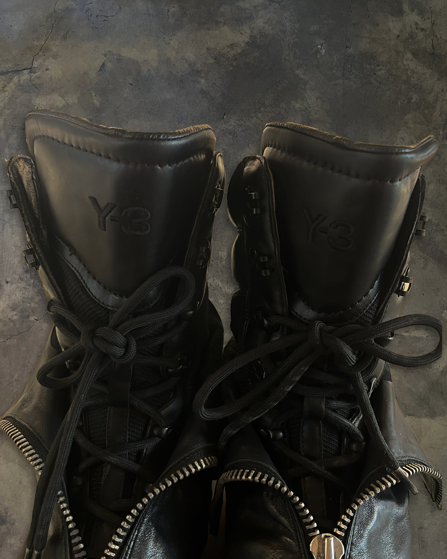 ADIDAS Y-3 YOHJI YAMAMOTO FW2008 FRONT ZIP BOOTS