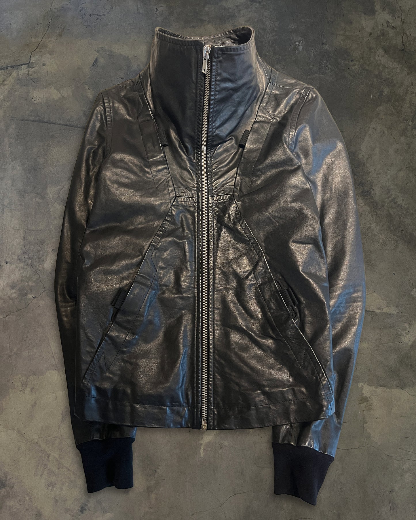 RICK OWENS FW2009 "CRUST" WASHED LAMB GEO JACKET