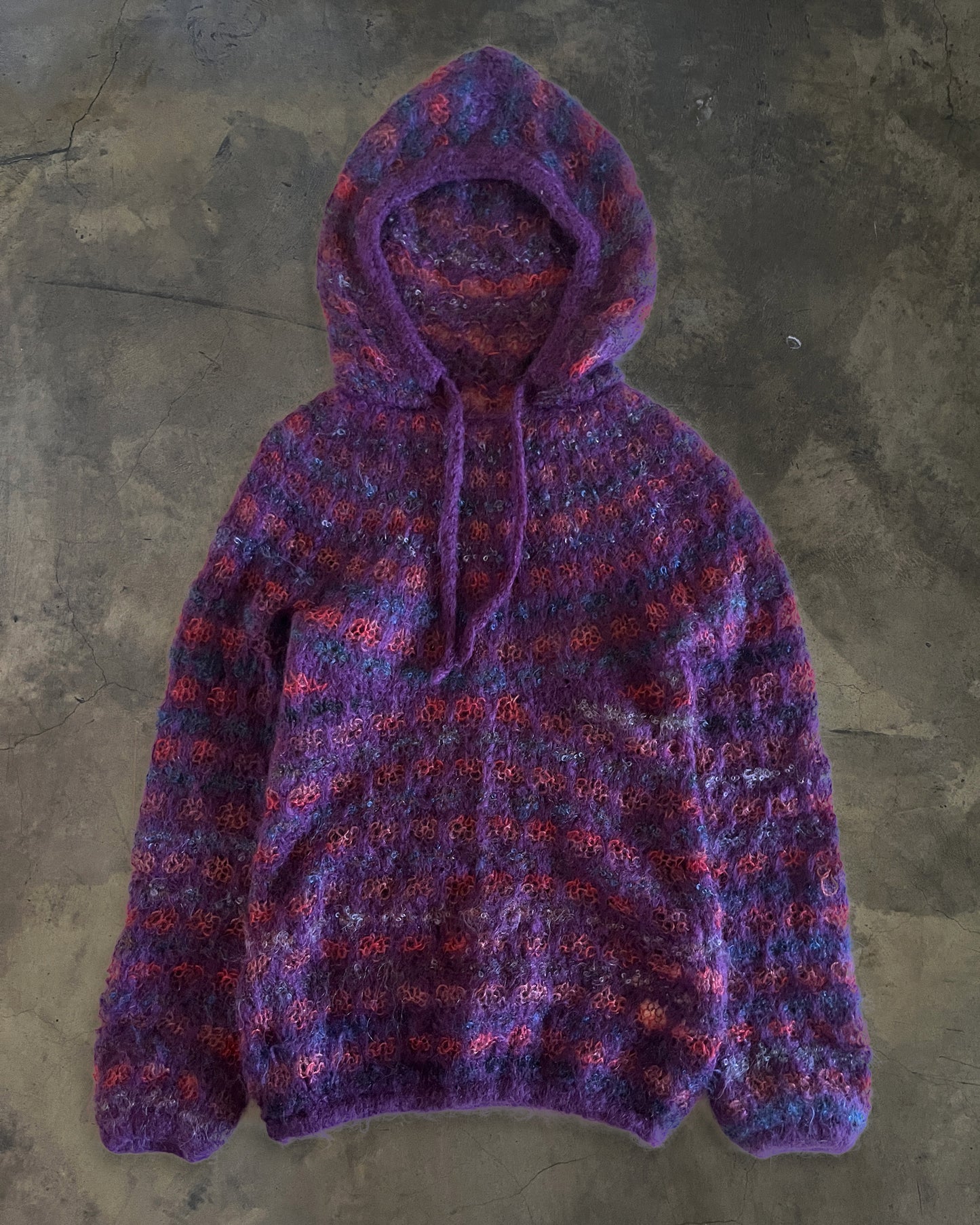 JUNYA WATANABE CDG AW2006 MOHAIR KNIT HOODIE