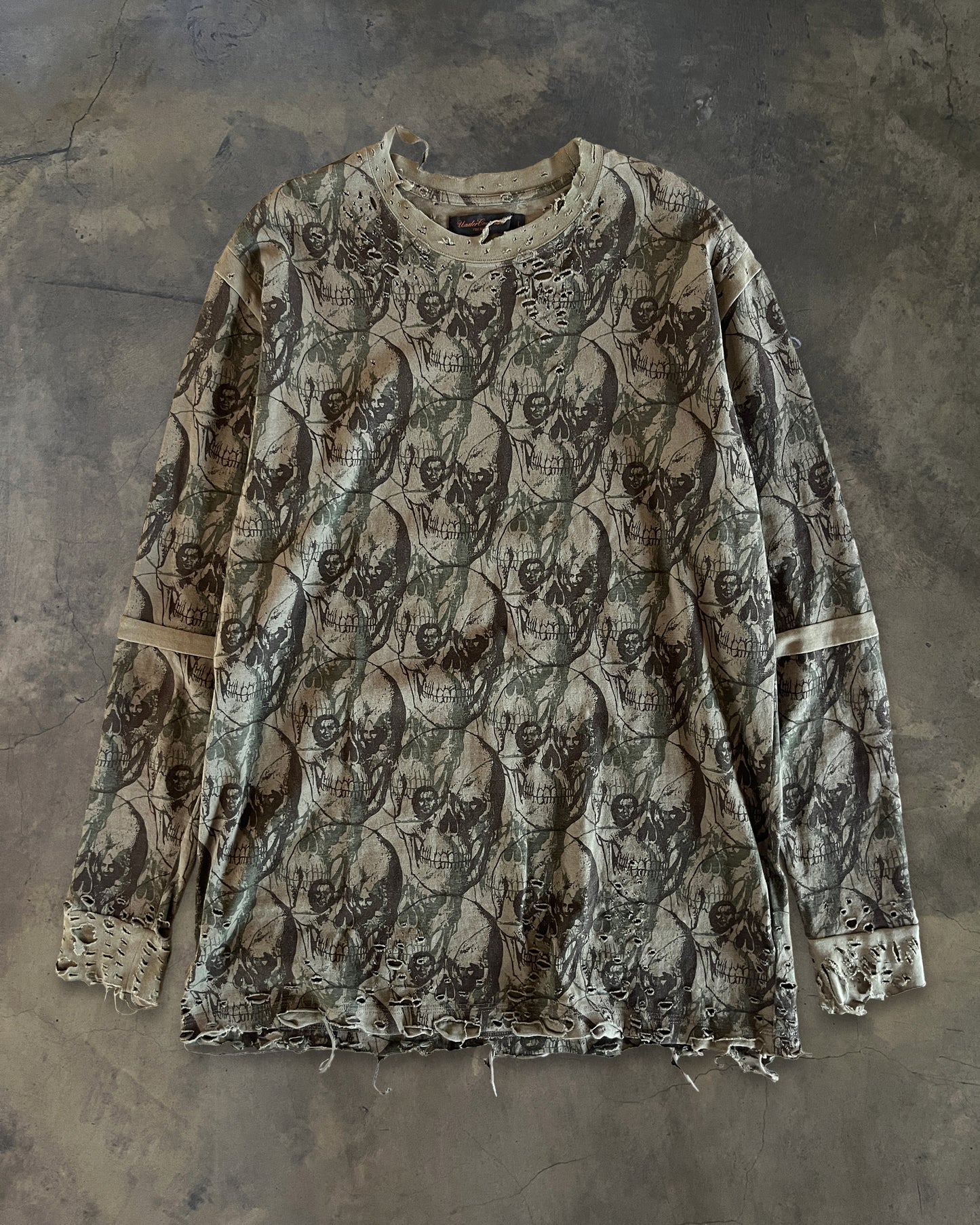 UNDERCOVER AW2003 "PAPERDOLL" BUSH/OSAMA CAMO LONG SLEEVE