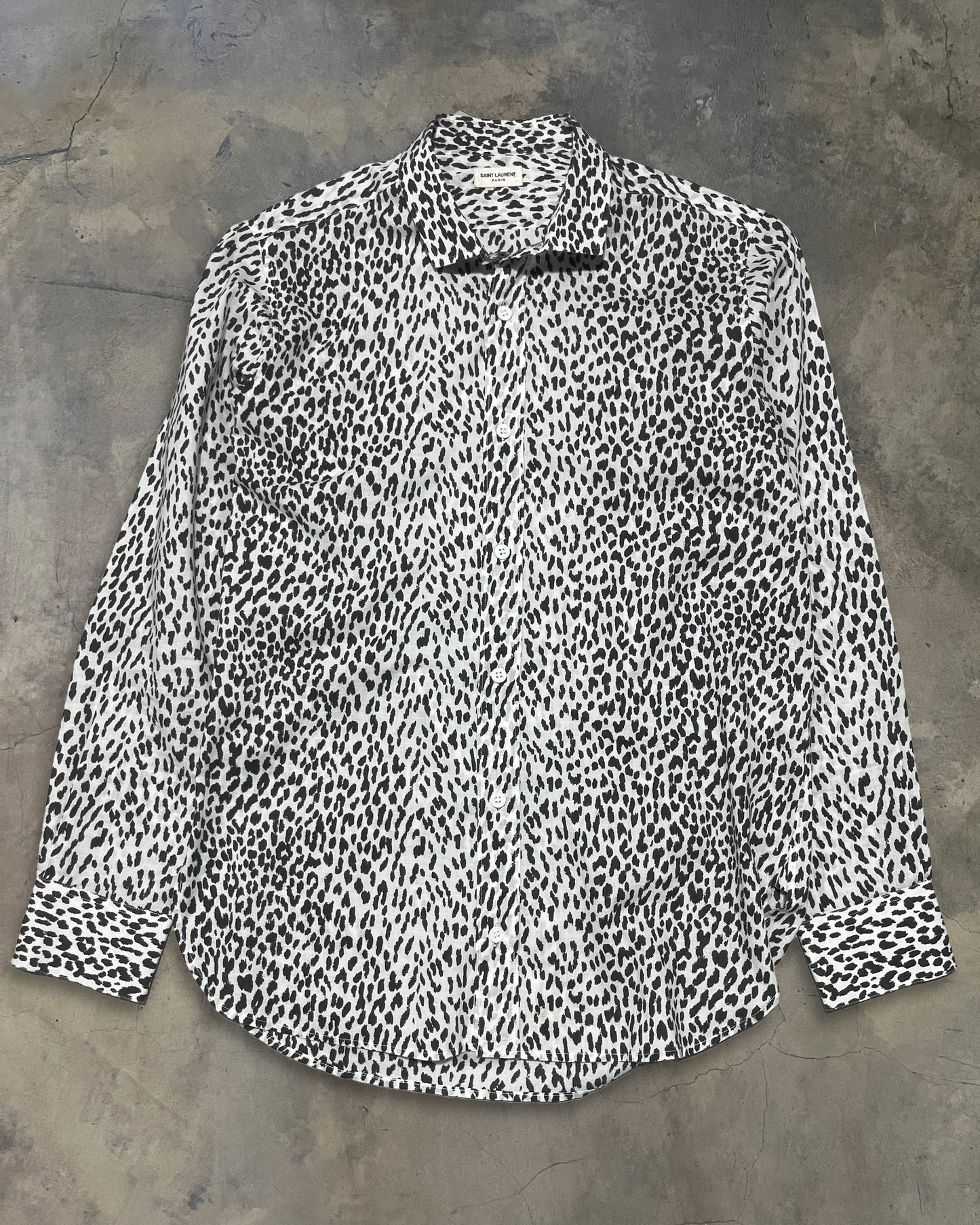 SAINT LAURENT SS2012 BABYCAT BUTTON UP