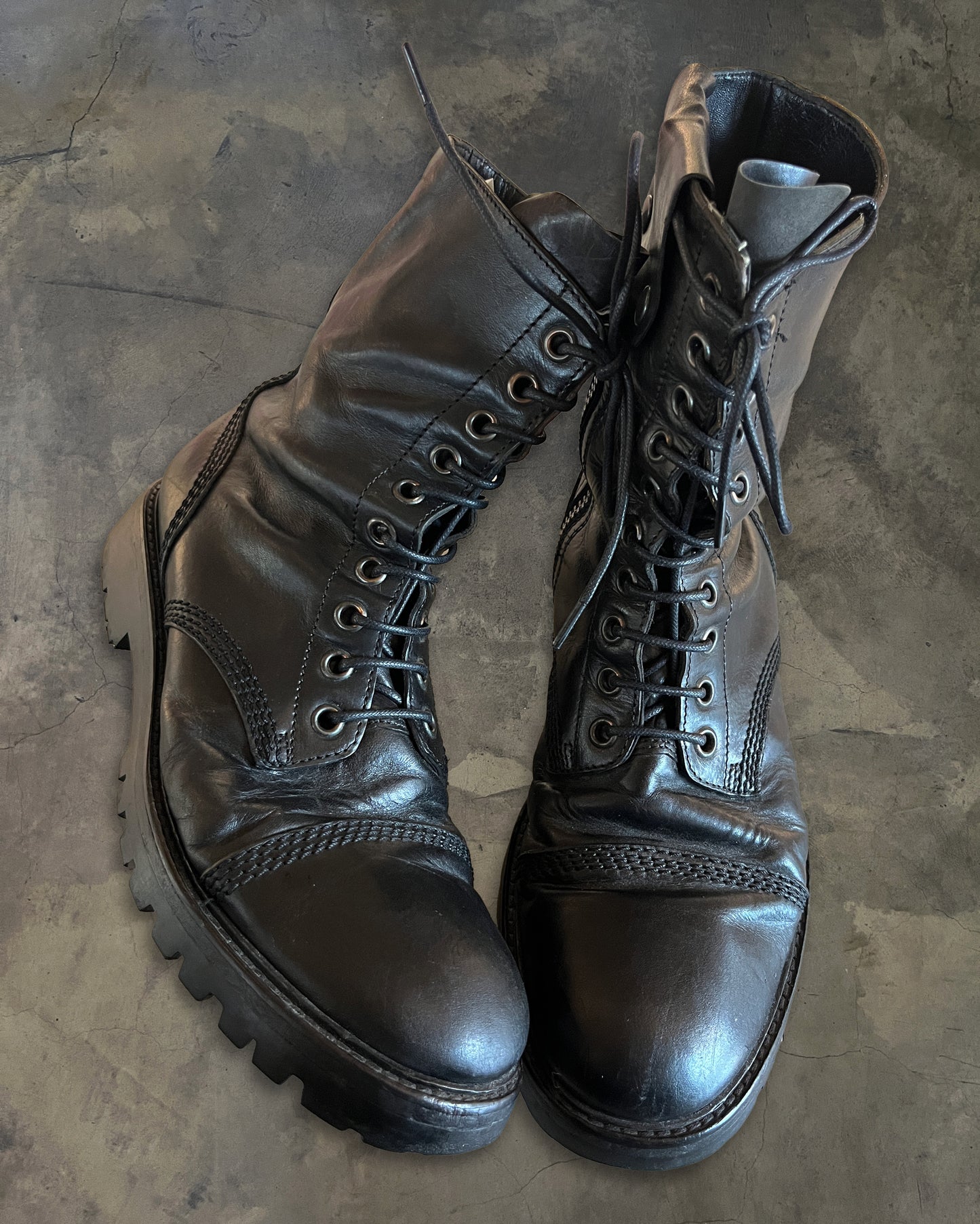 ANN DEMEULEMEESTER FW2006 RUNWAY COMBAT BOOTS