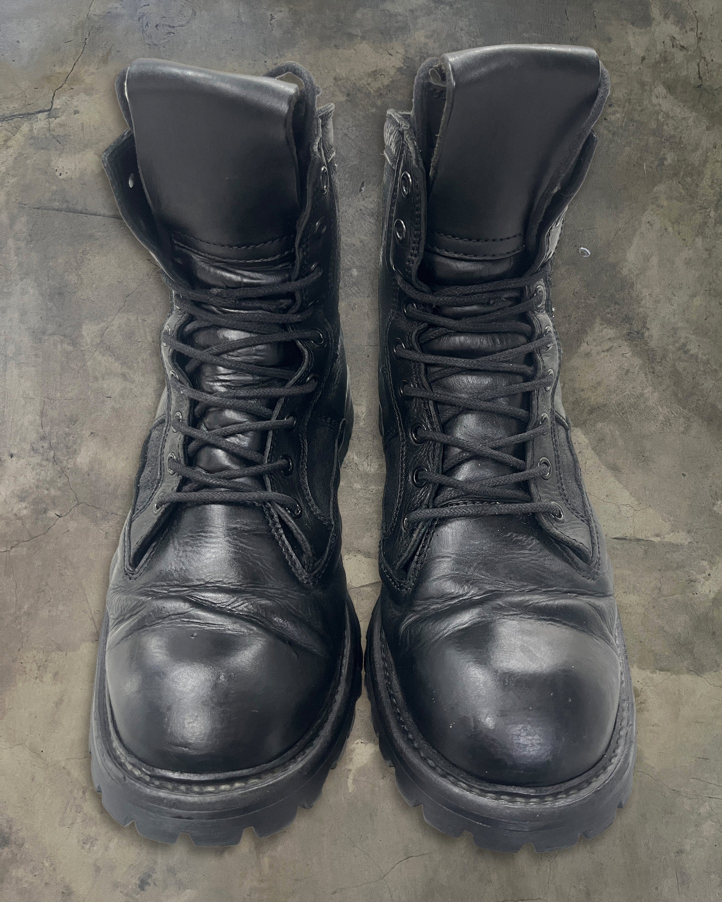JULIUS BACK ZIP COMBAT BOOTS