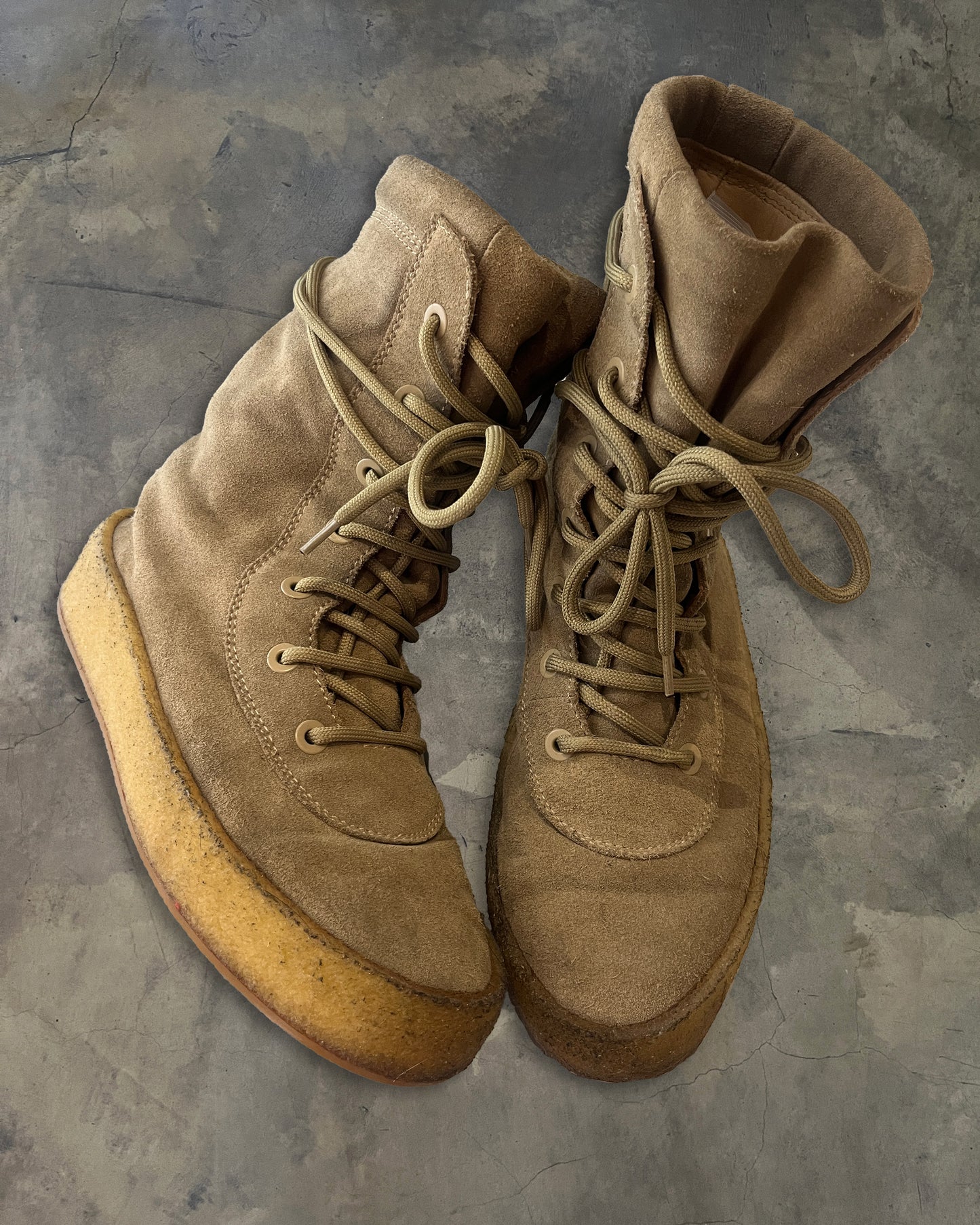 YEEZY SEASON 2 TAUPE CREPE BOOT