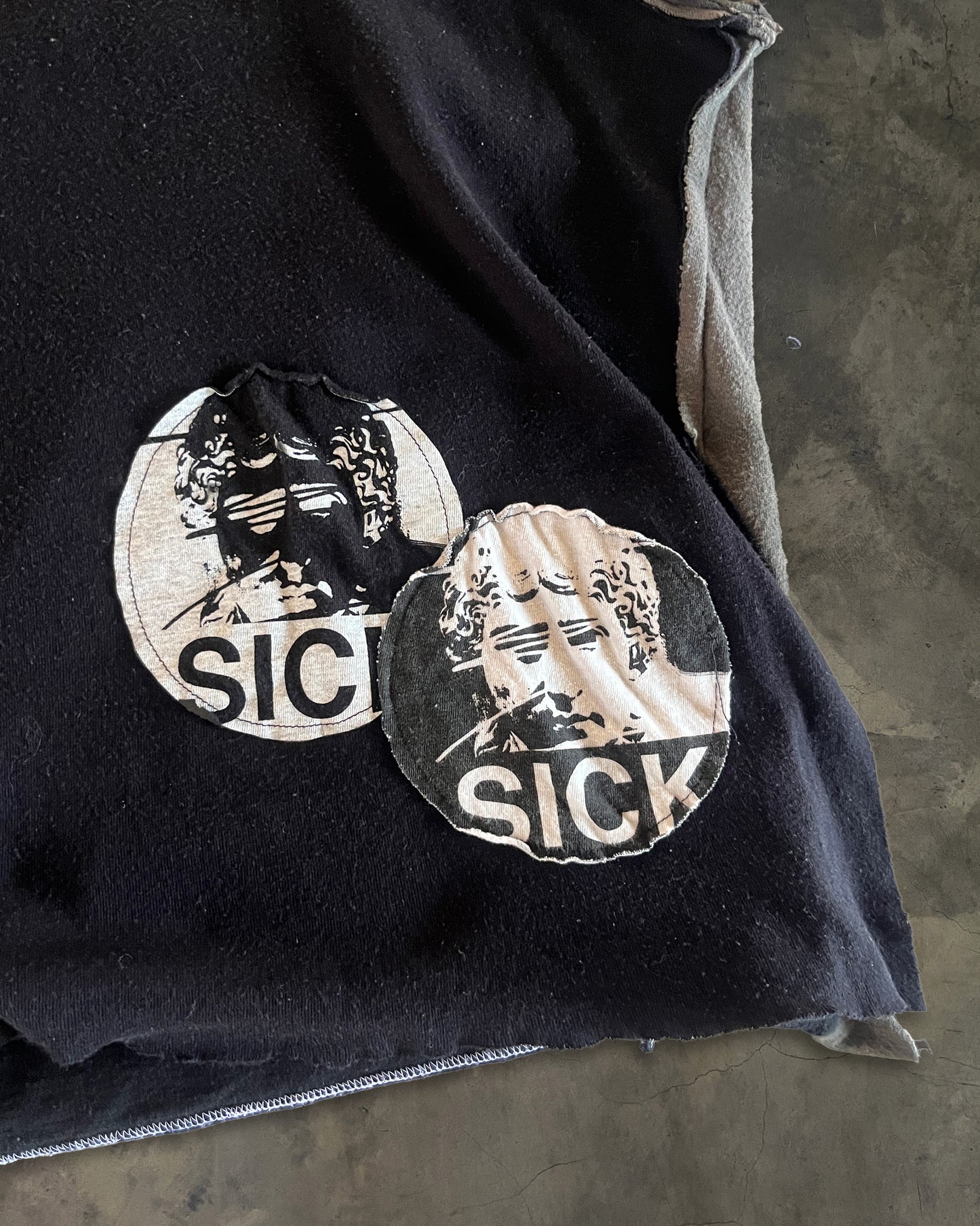UNDERCOVER AW2004 SICK PATCH LAYERED TEE