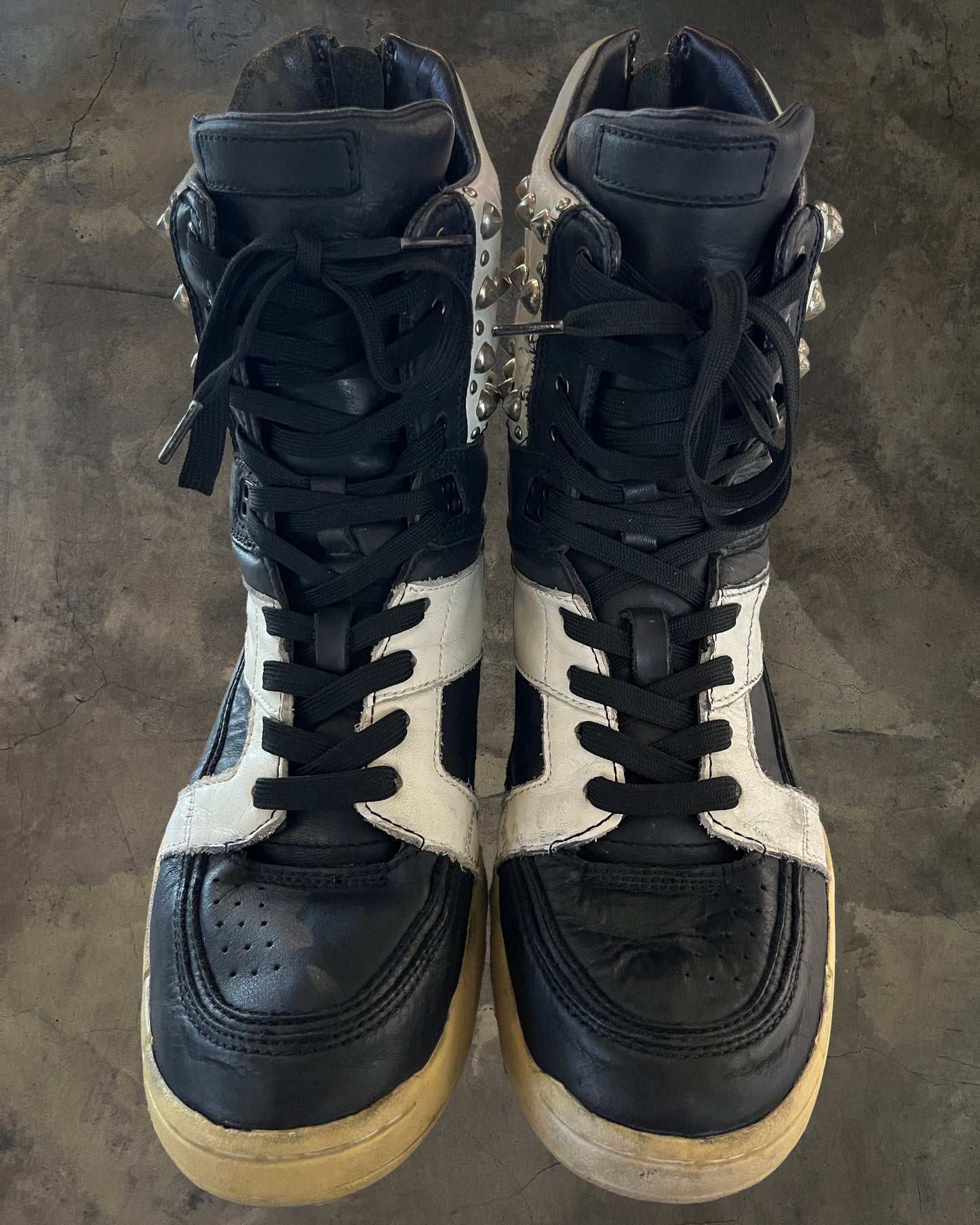 DIET BUTCHER STUDDED MEGA HIGH TOPS