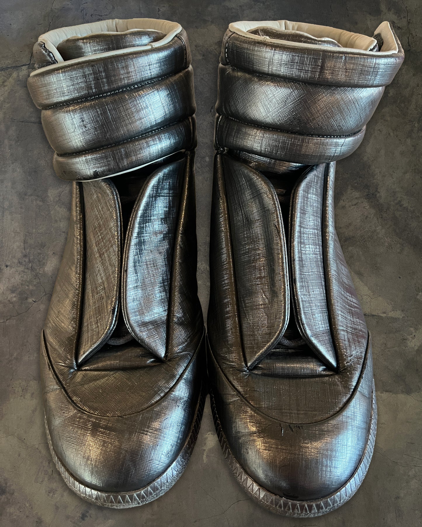 MAISON MARGIELA SS2016 METTALIC HIGH TOP FUTURES