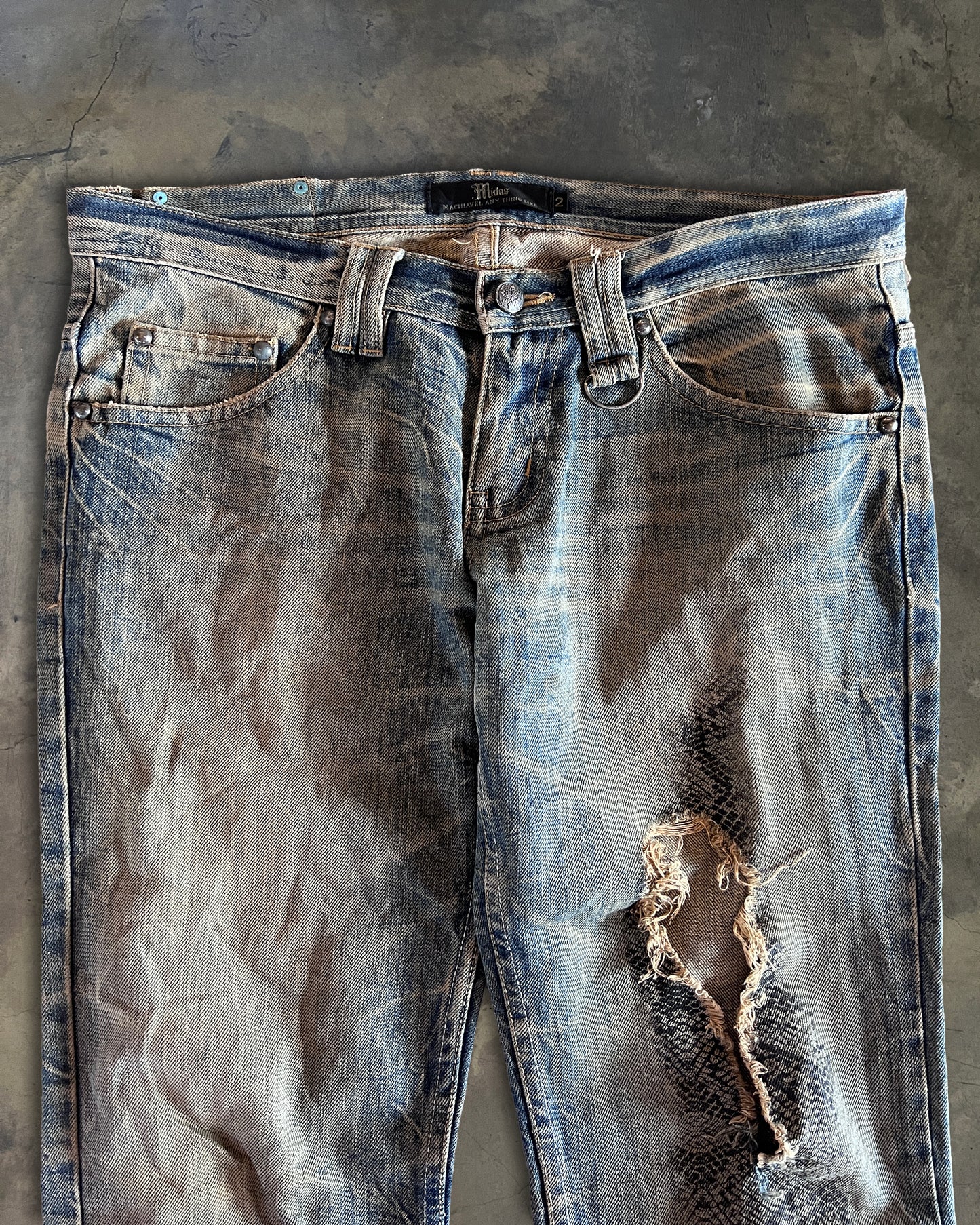 MIDAS HONEYCOMB SNAKE PRINT DENIM