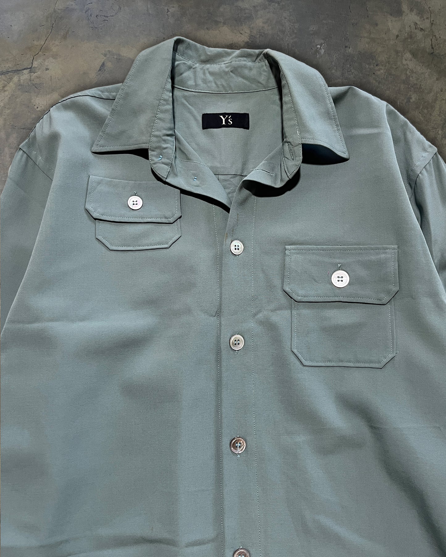 YOHJI YAMAMOTO Y'S ASYMETTRICAL POCKET BUTTON UP