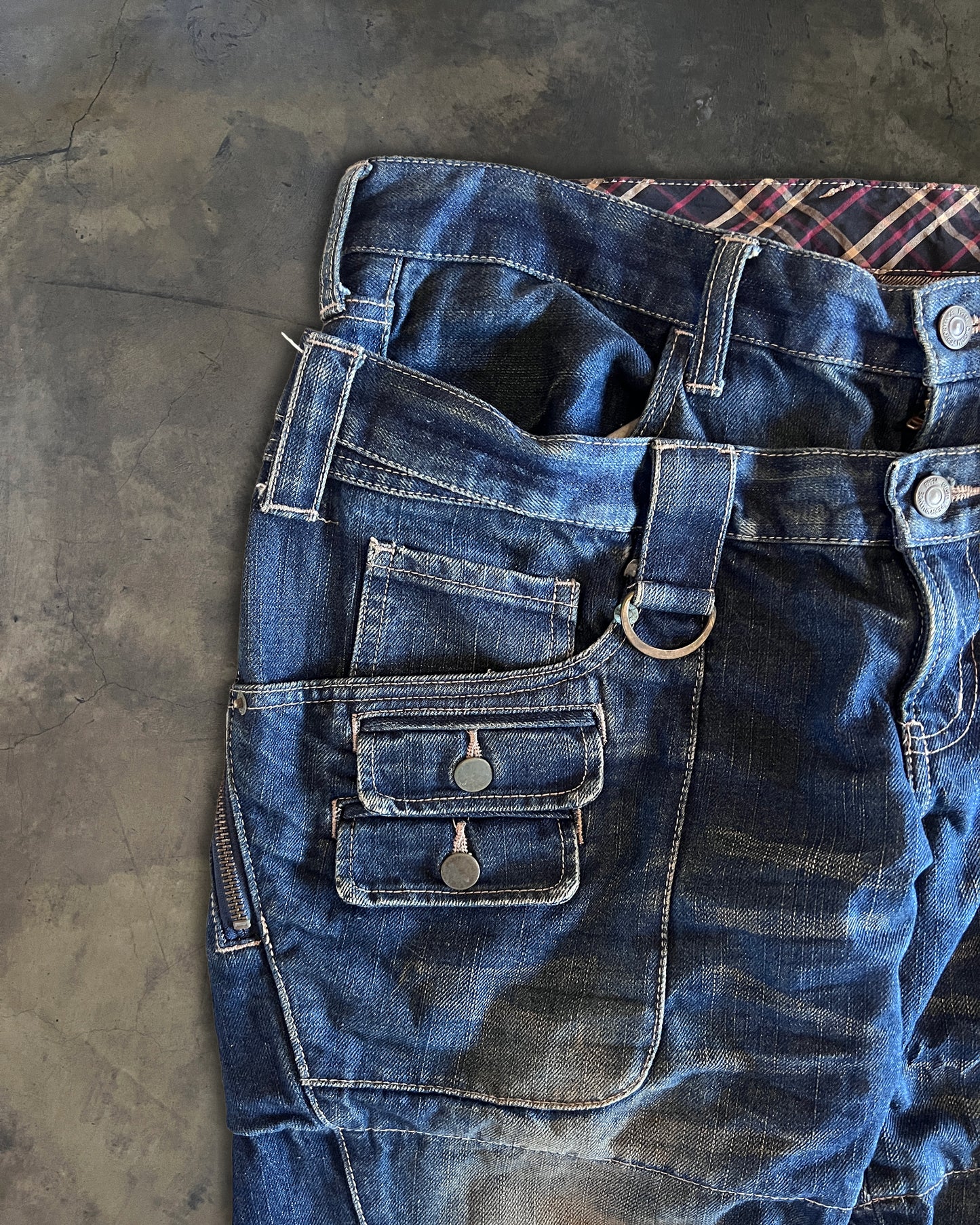 PPFM DOUBLE WAISTED JEANS