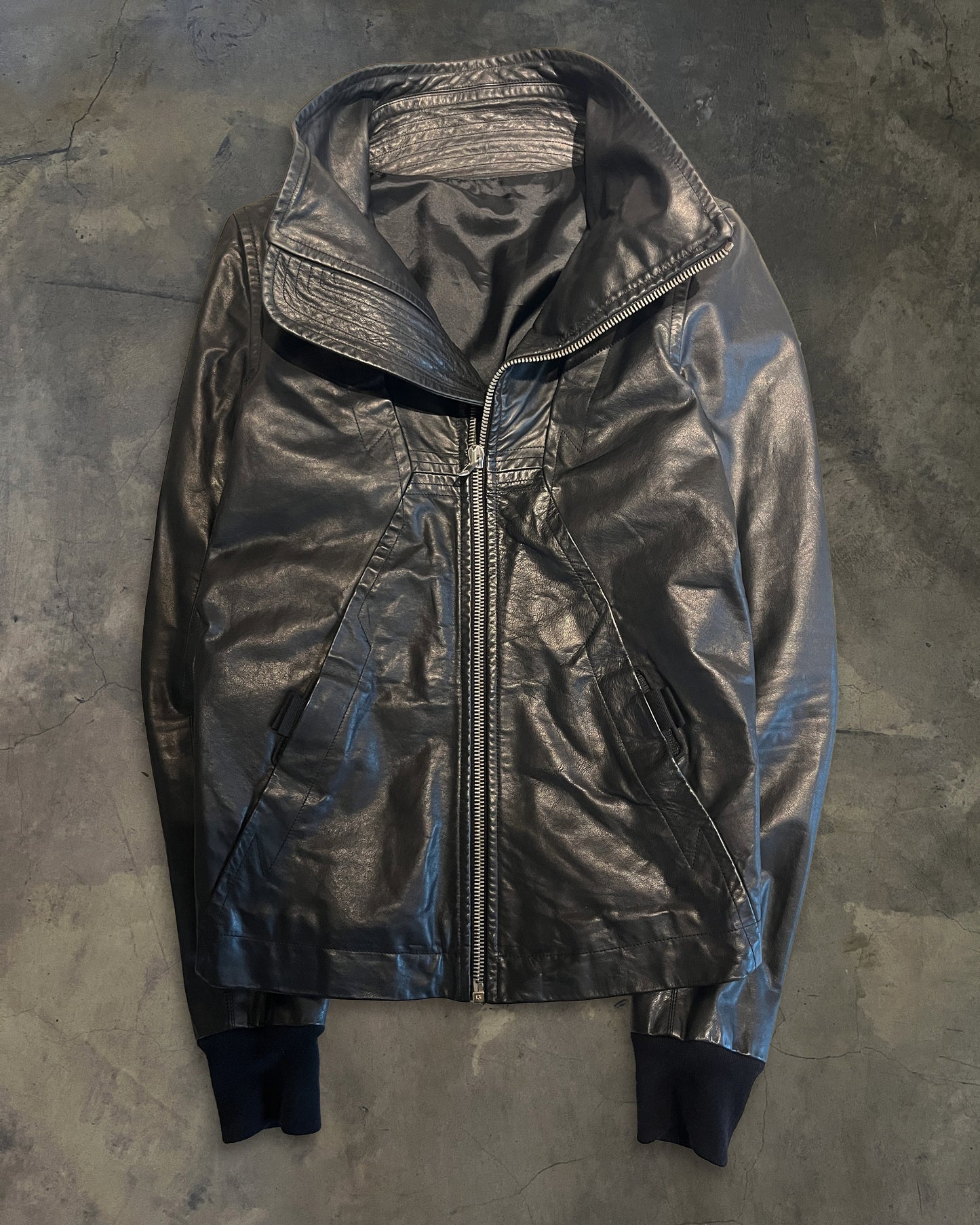 RICK OWENS FW2009 "CRUST" WASHED LAMB GEO JACKET