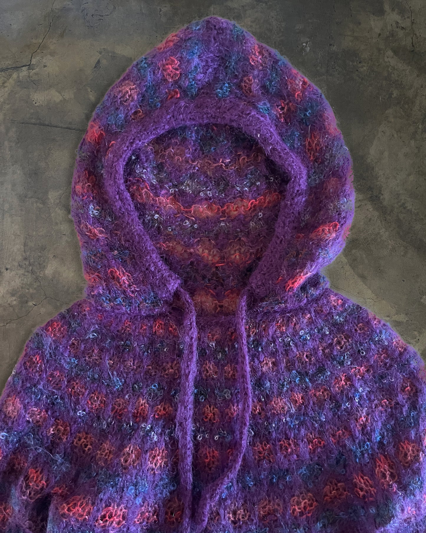 JUNYA WATANABE CDG AW2006 MOHAIR KNIT HOODIE