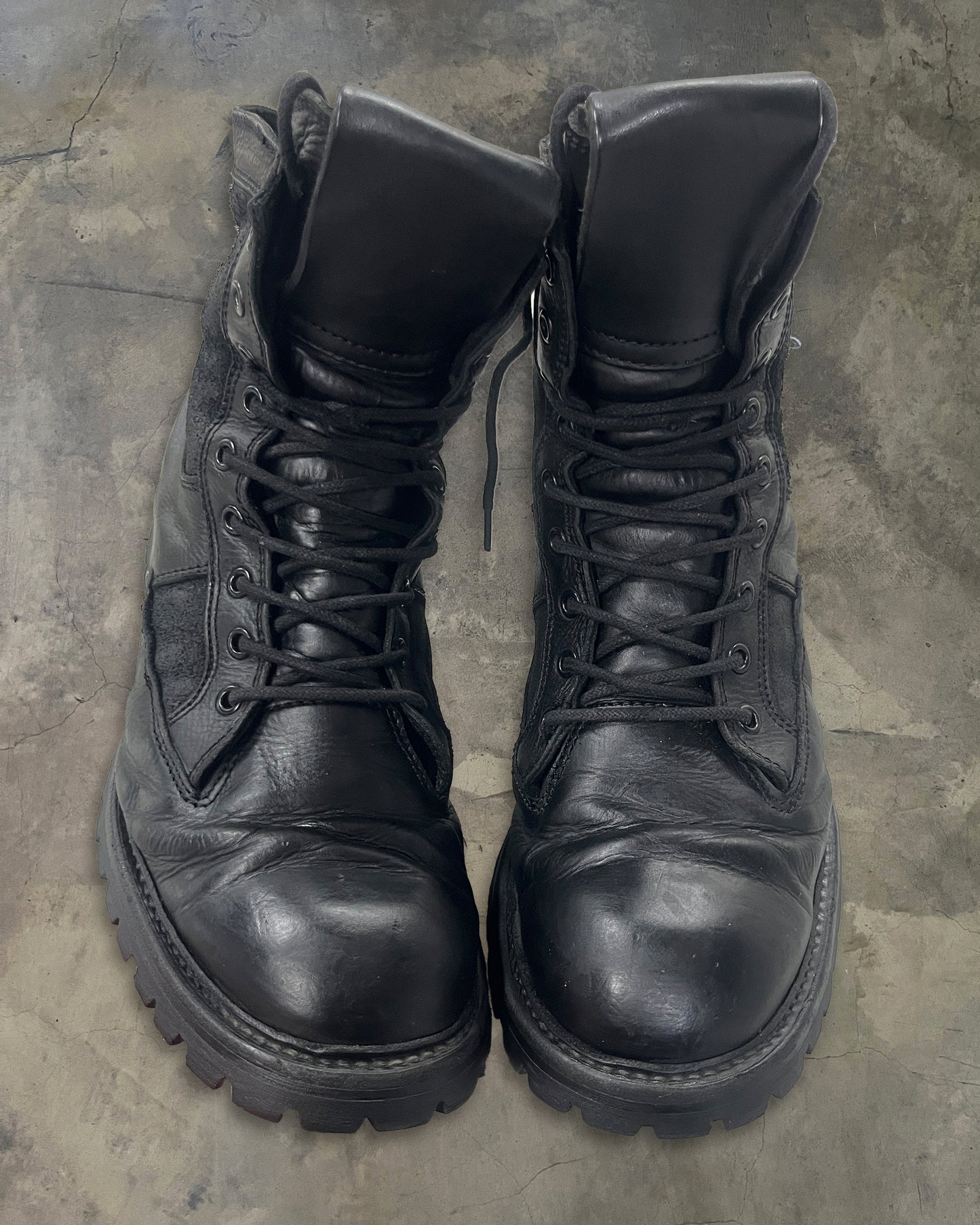 JULIUS BACK ZIP COMBAT BOOTS