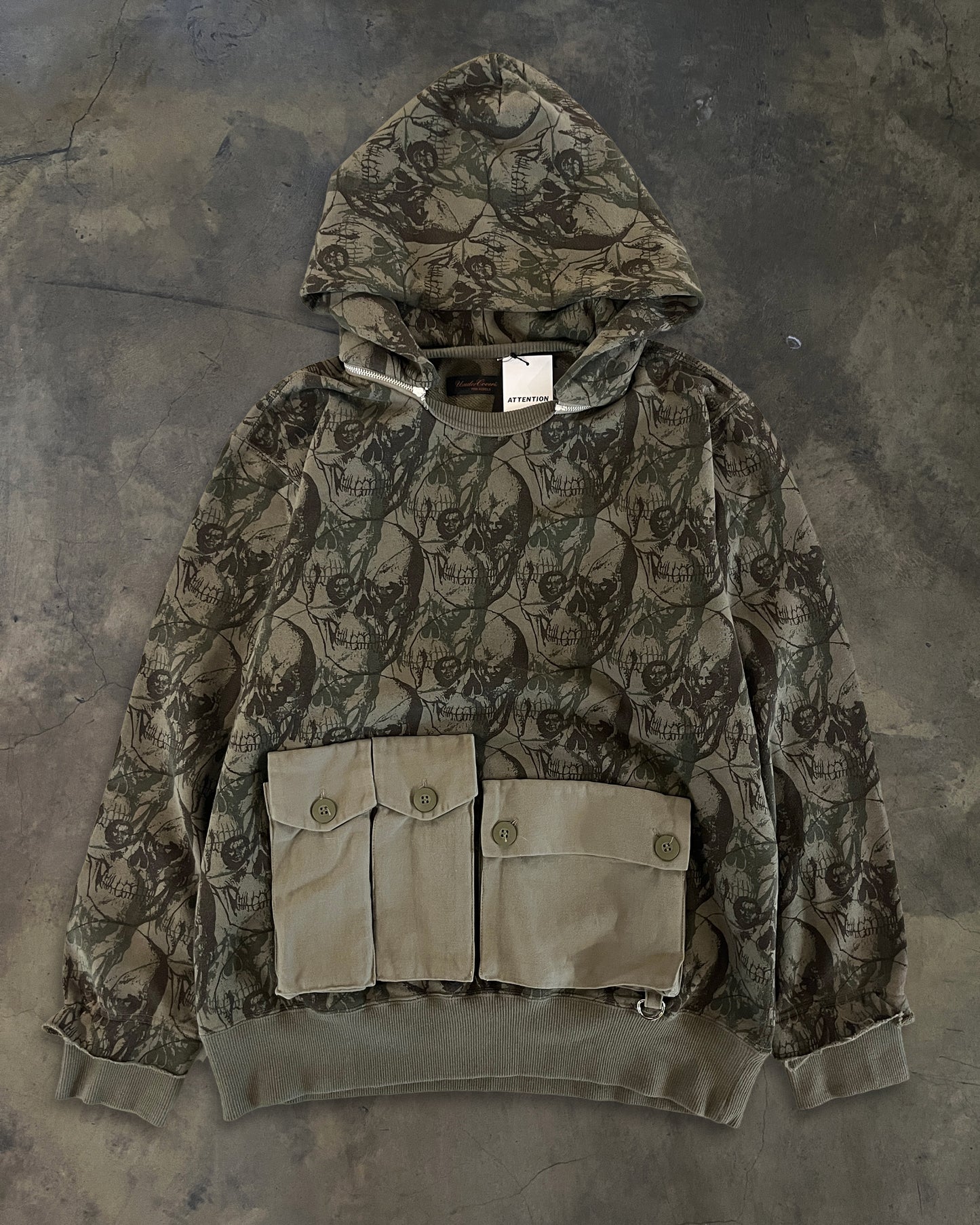 UNDERCOVER AW2003 "PAPERDOLL" BUSH/OSAMA CAMO HOODIE