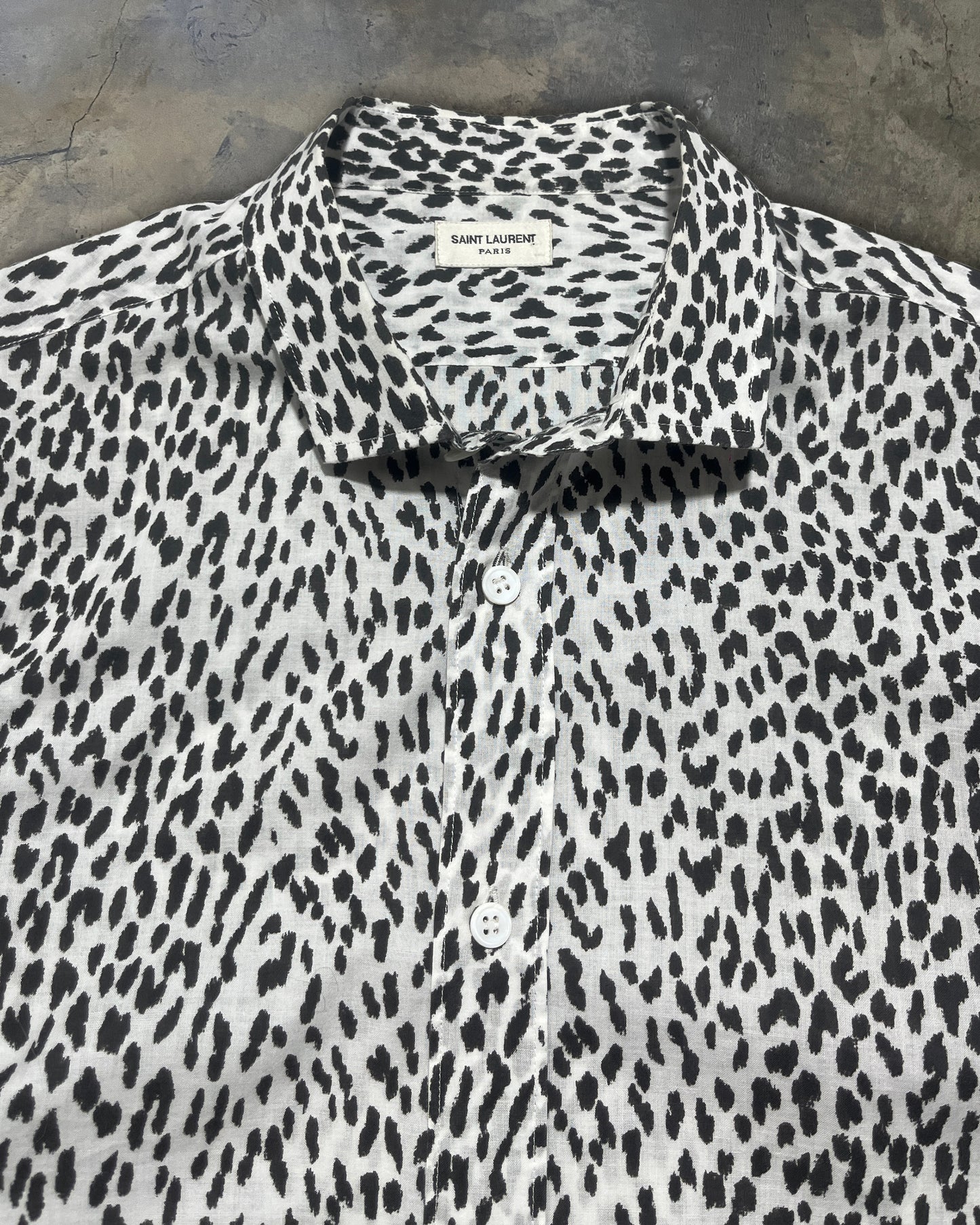 SAINT LAURENT SS2012 BABYCAT BUTTON UP