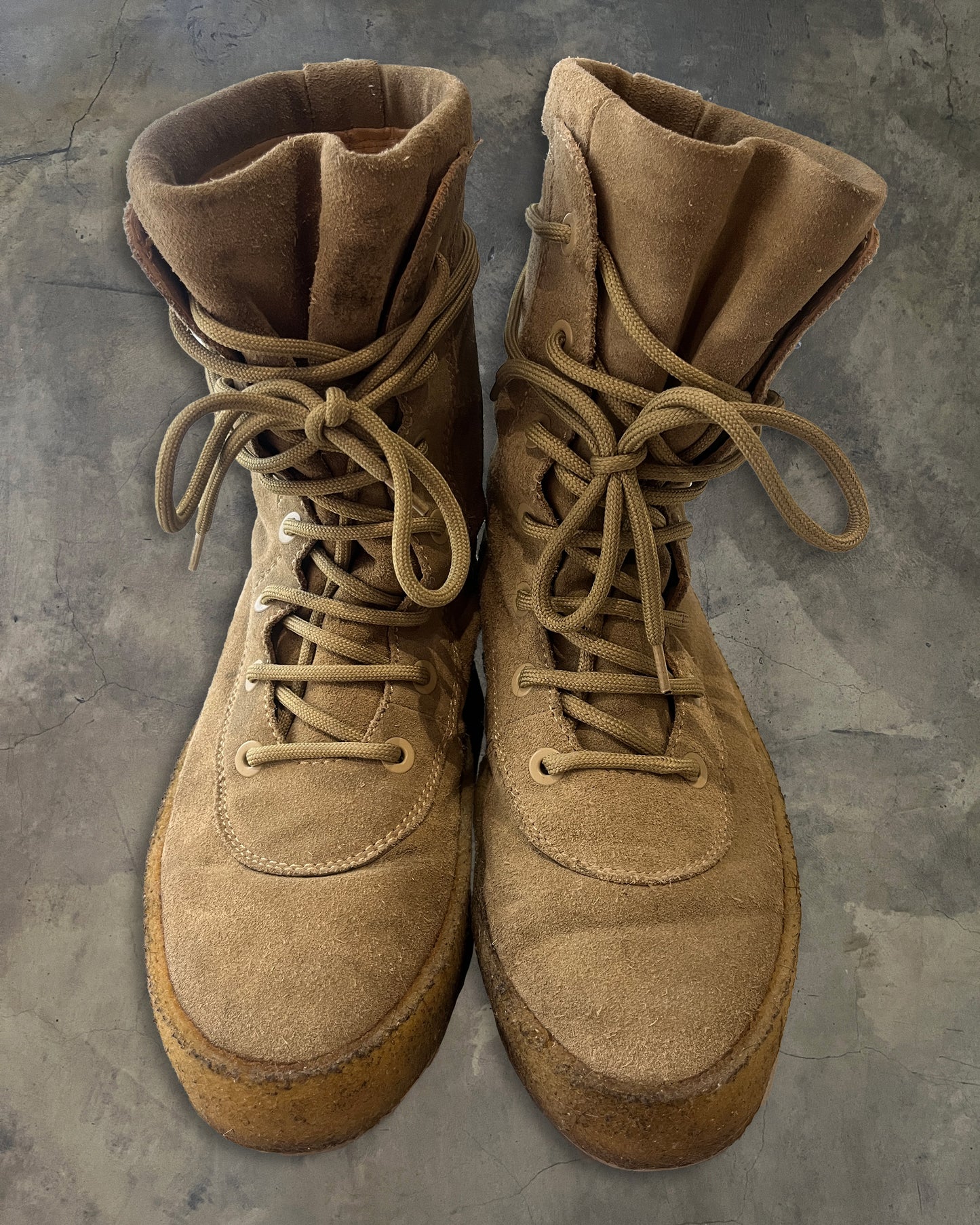 YEEZY SEASON 2 TAUPE CREPE BOOT