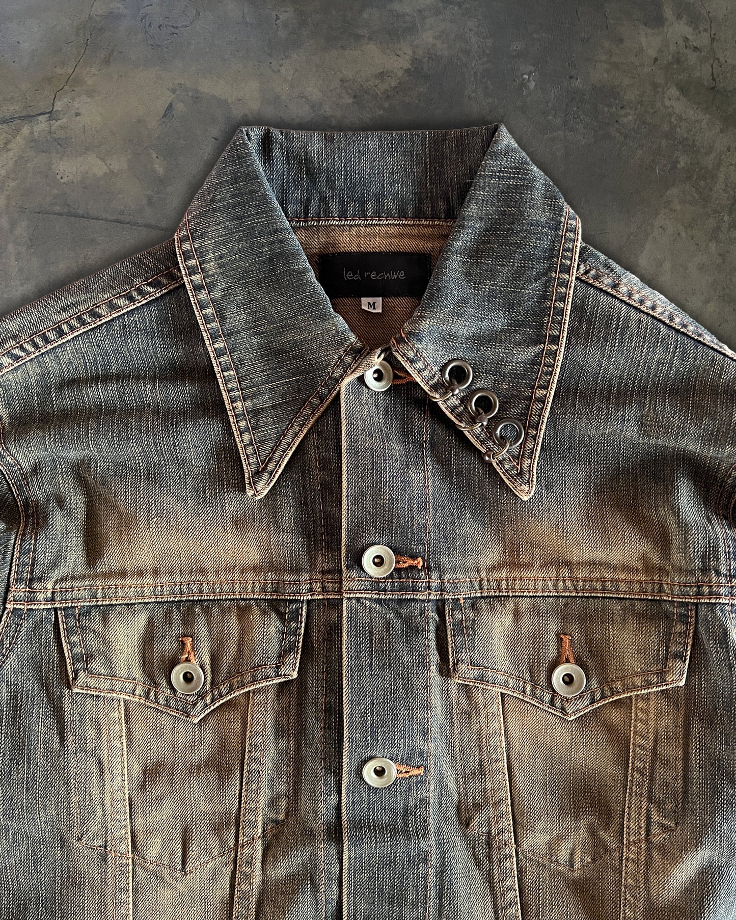 2000S LED RECHWE DALLAS PIERCED DENIM JACKET