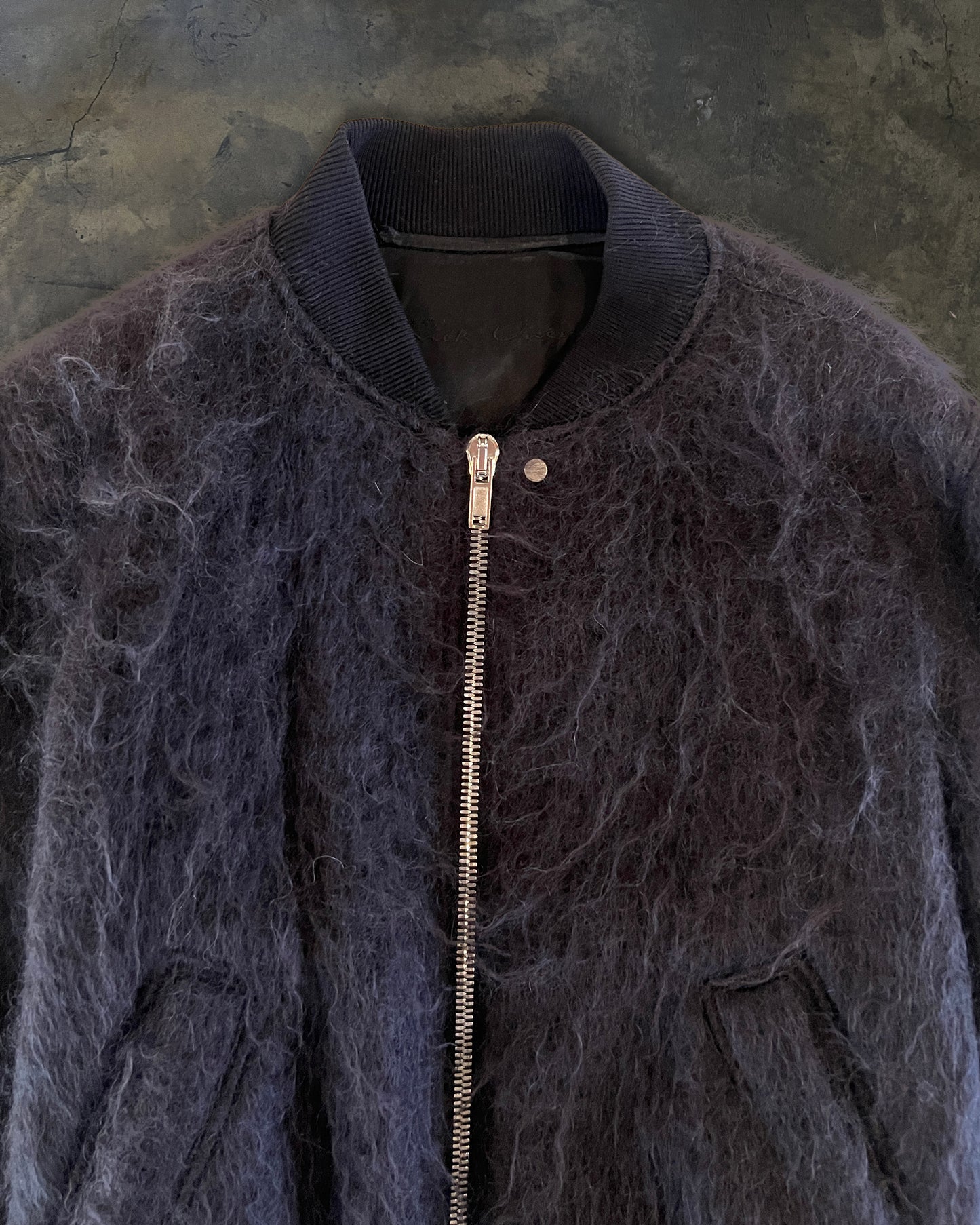 RICK OWENS AW16 "MASTODON" MOHAIR BOMBER JACKET