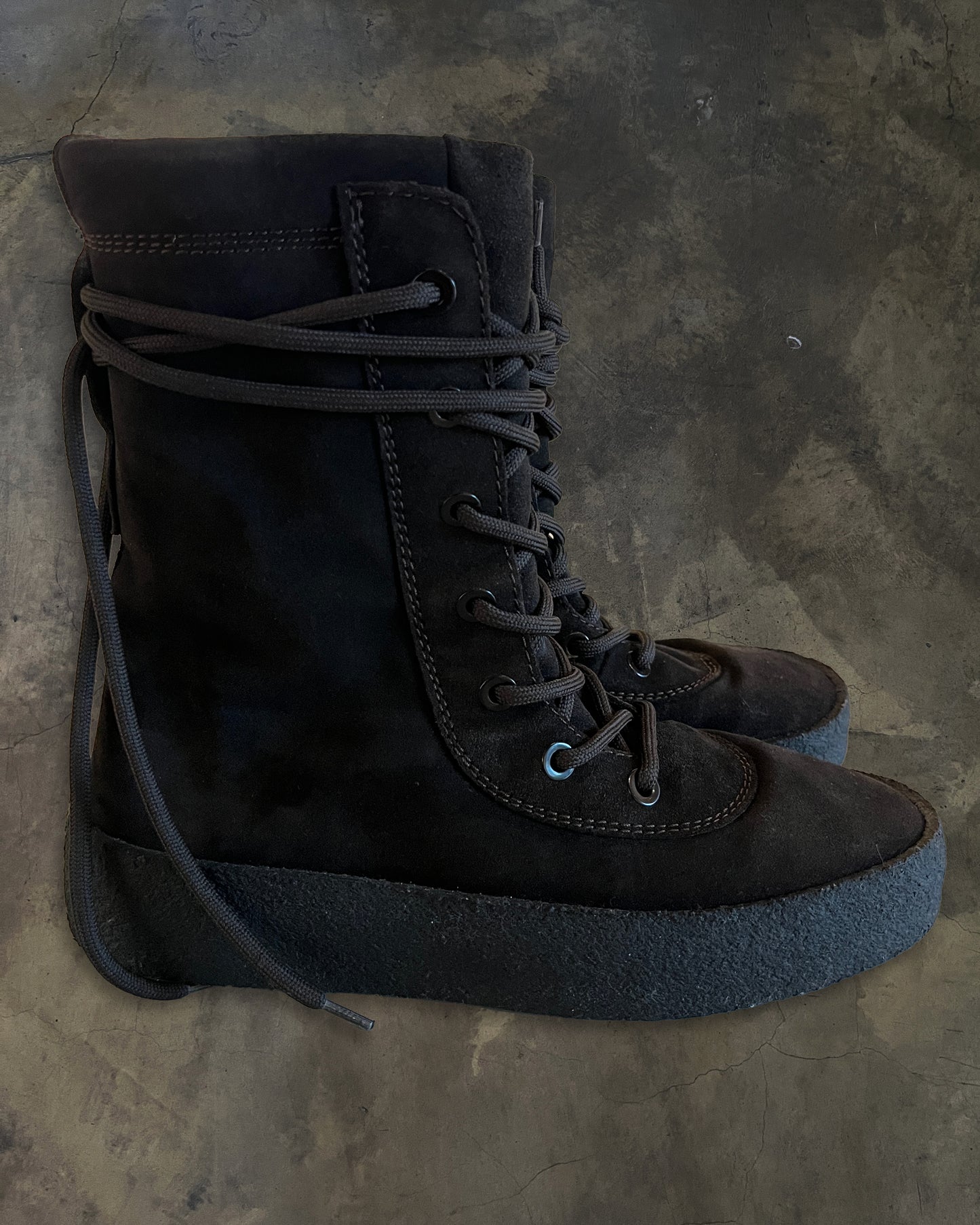 YEEZY SEASON 2 TAUPE CREPE BOOT