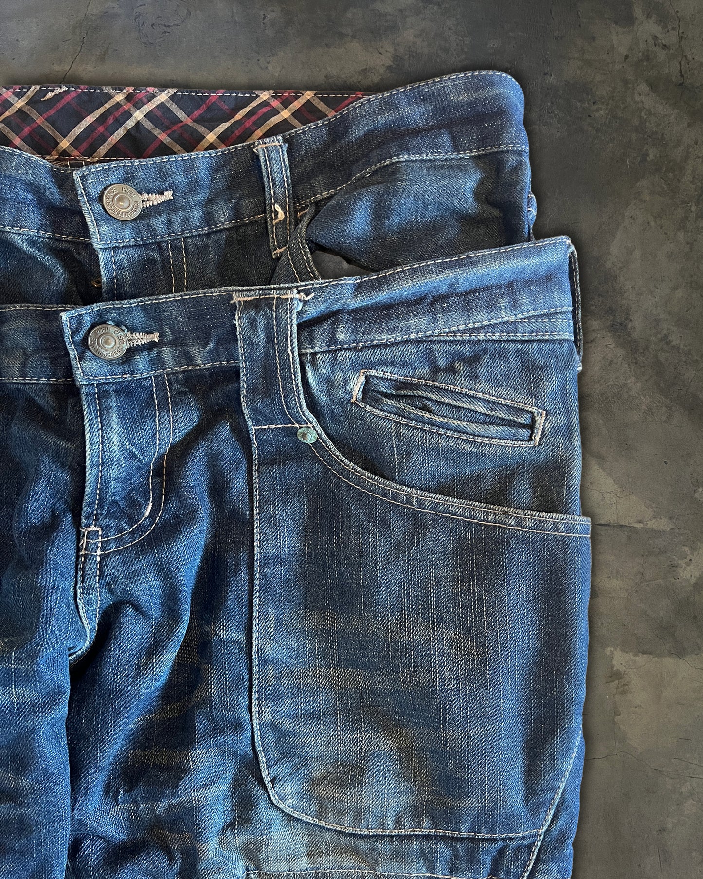 PPFM DOUBLE WAISTED JEANS