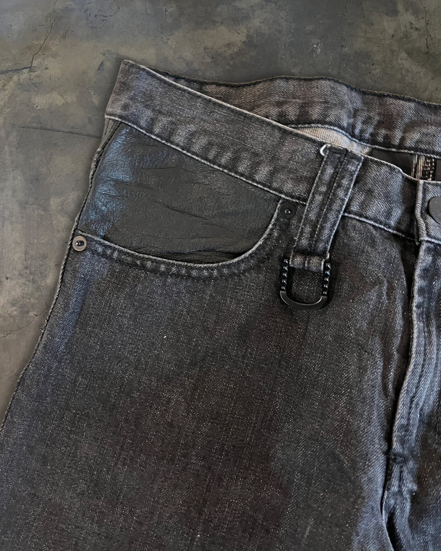 ROEN X SEMANTIC DESIGN LEATHER PATCH DENIM