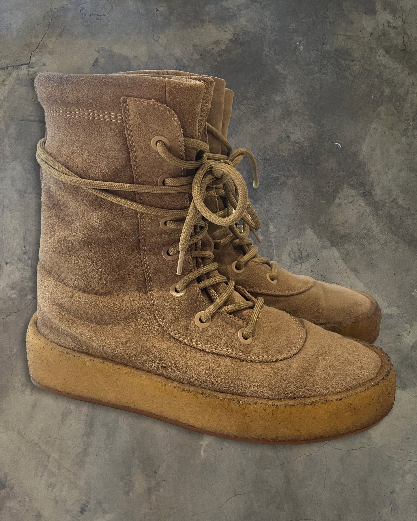 YEEZY SEASON 2 TAUPE CREPE BOOT