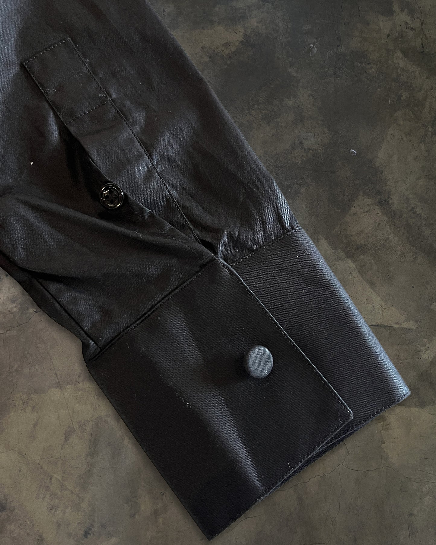DIOR HOMME AW2008 MANDARIN COLLAR WAXED SHIRT