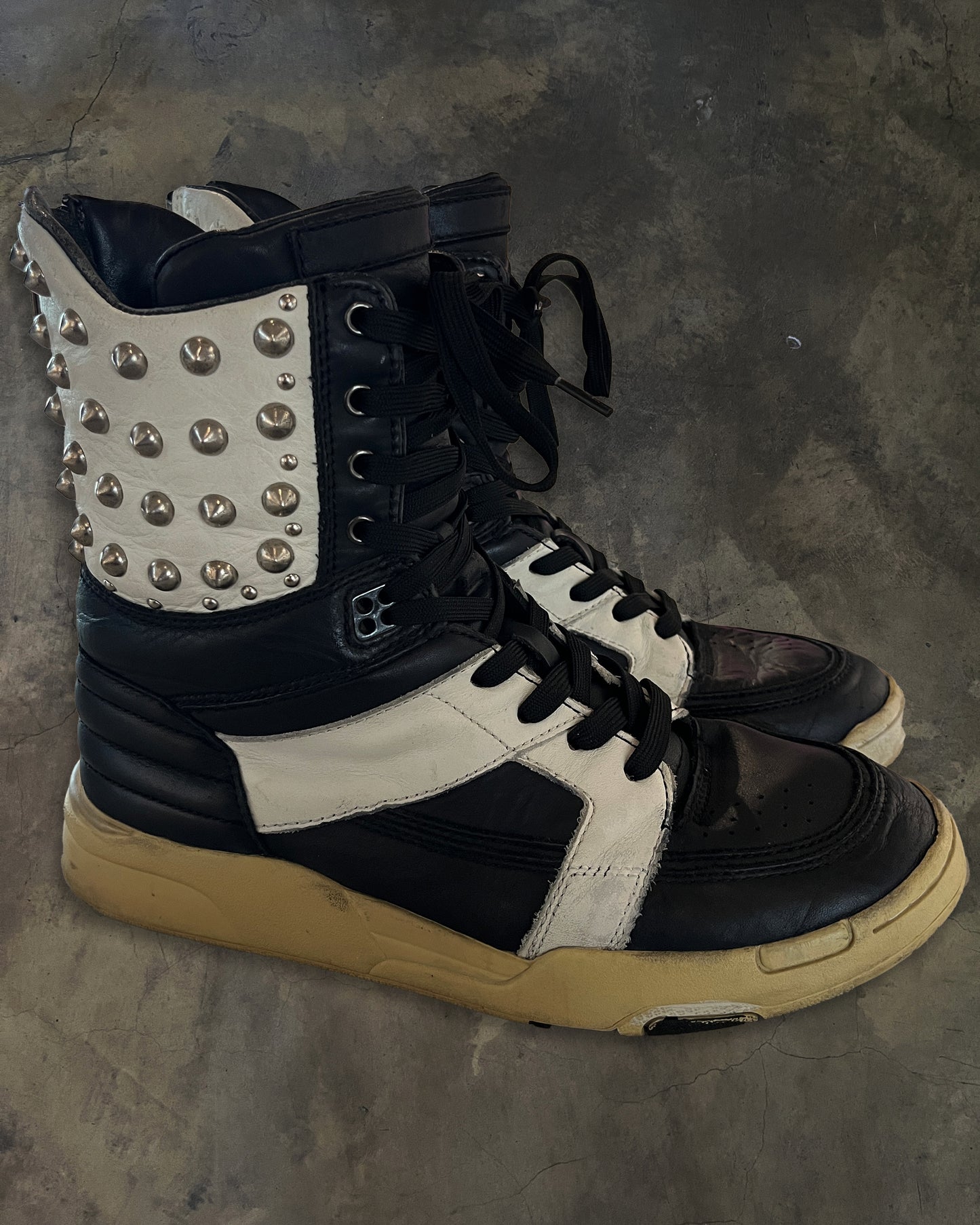 DIET BUTCHER STUDDED MEGA HIGH TOPS