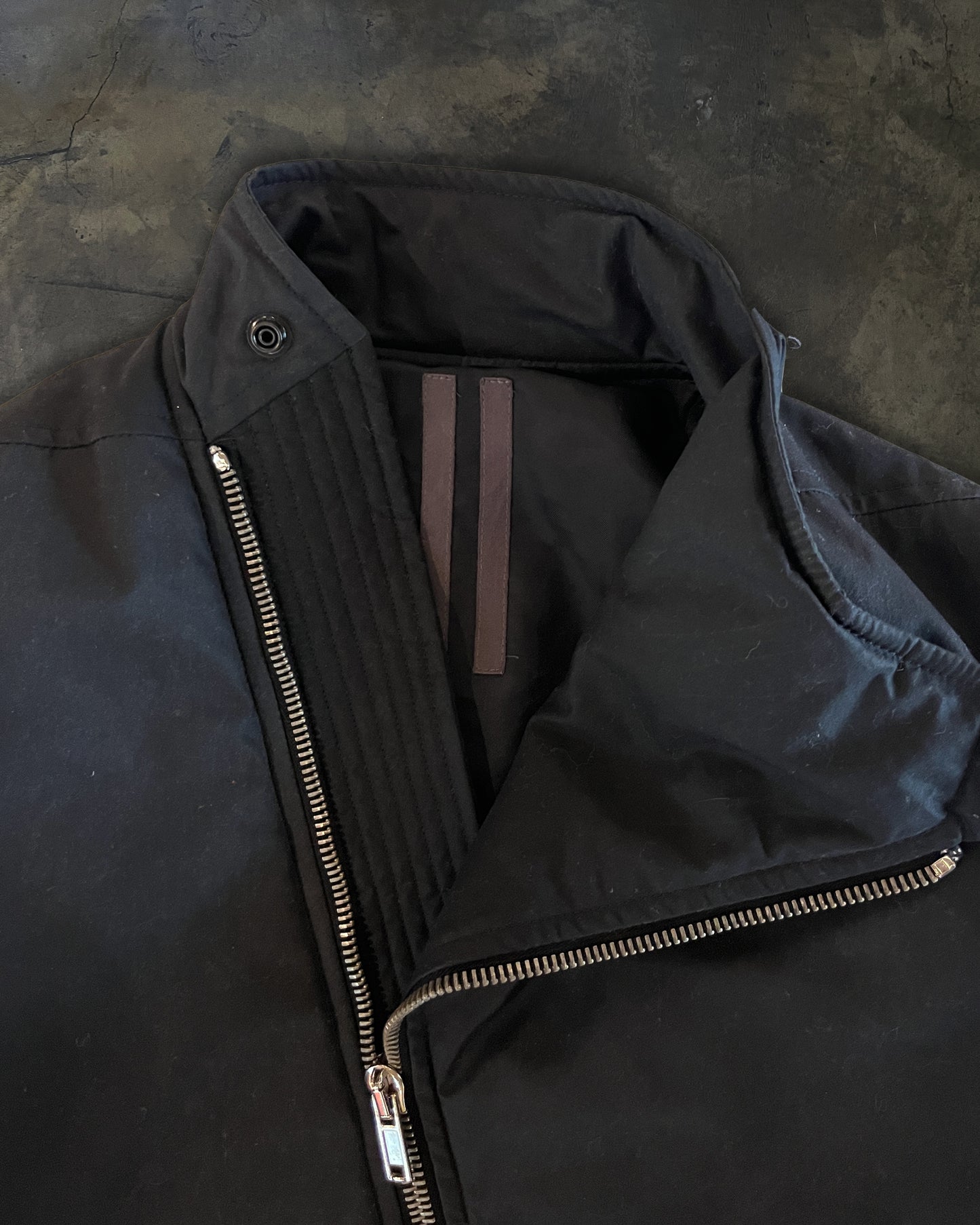 RICK OWENS ASYMETTRICAL ZIP BOMBER