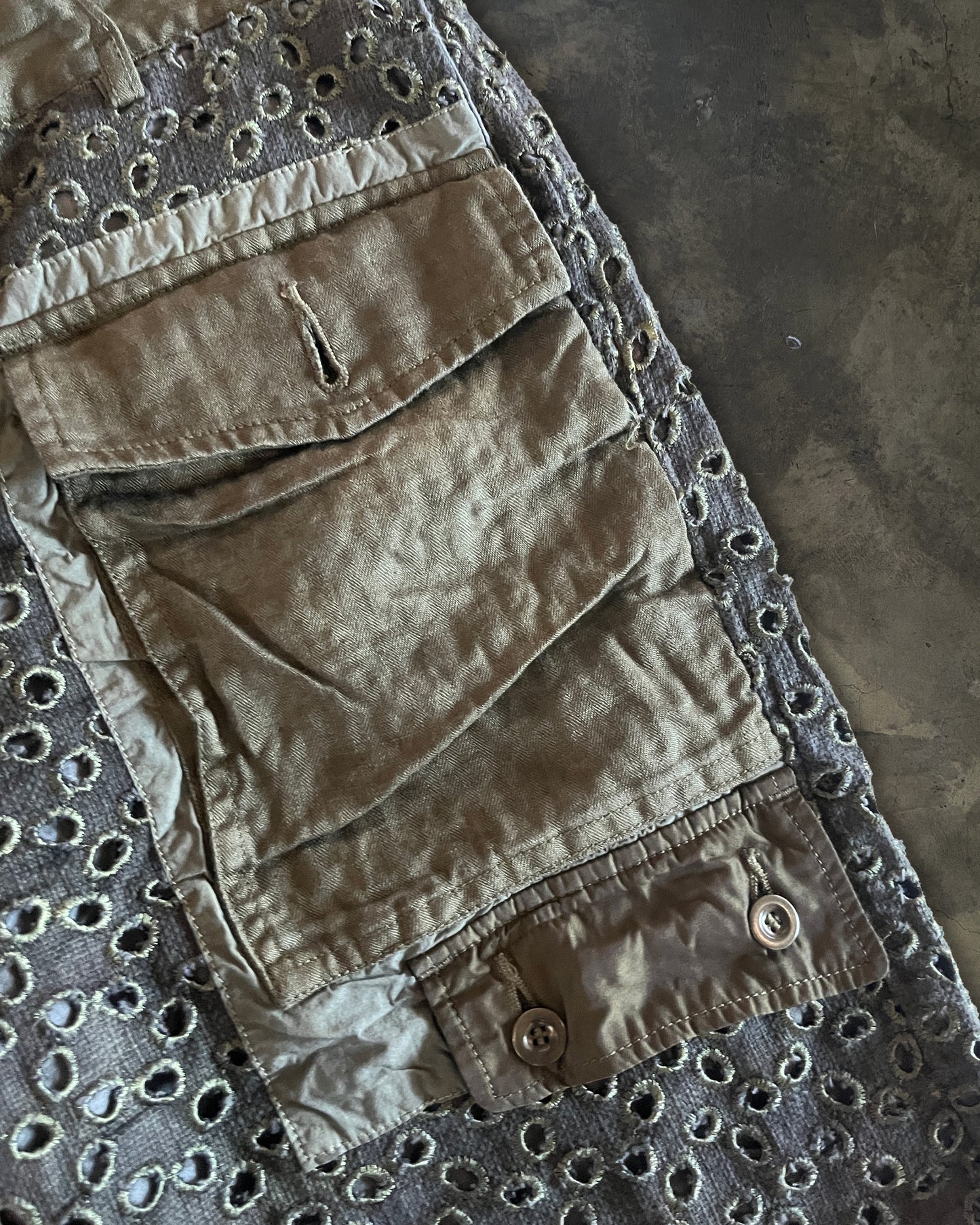 DIET BUTCHER SLIM SKIN LAZER CUT PAISLEY SHORTS
