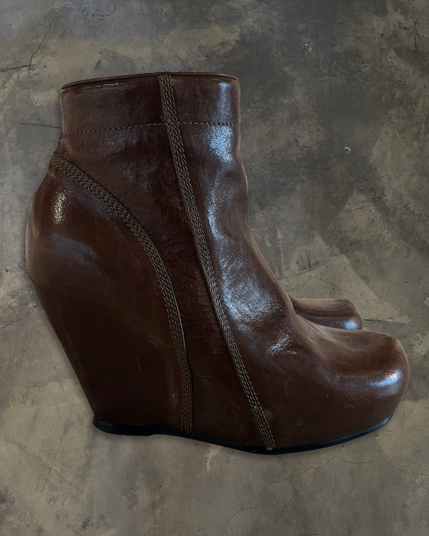 RICK OWENS BROWN WEDGES