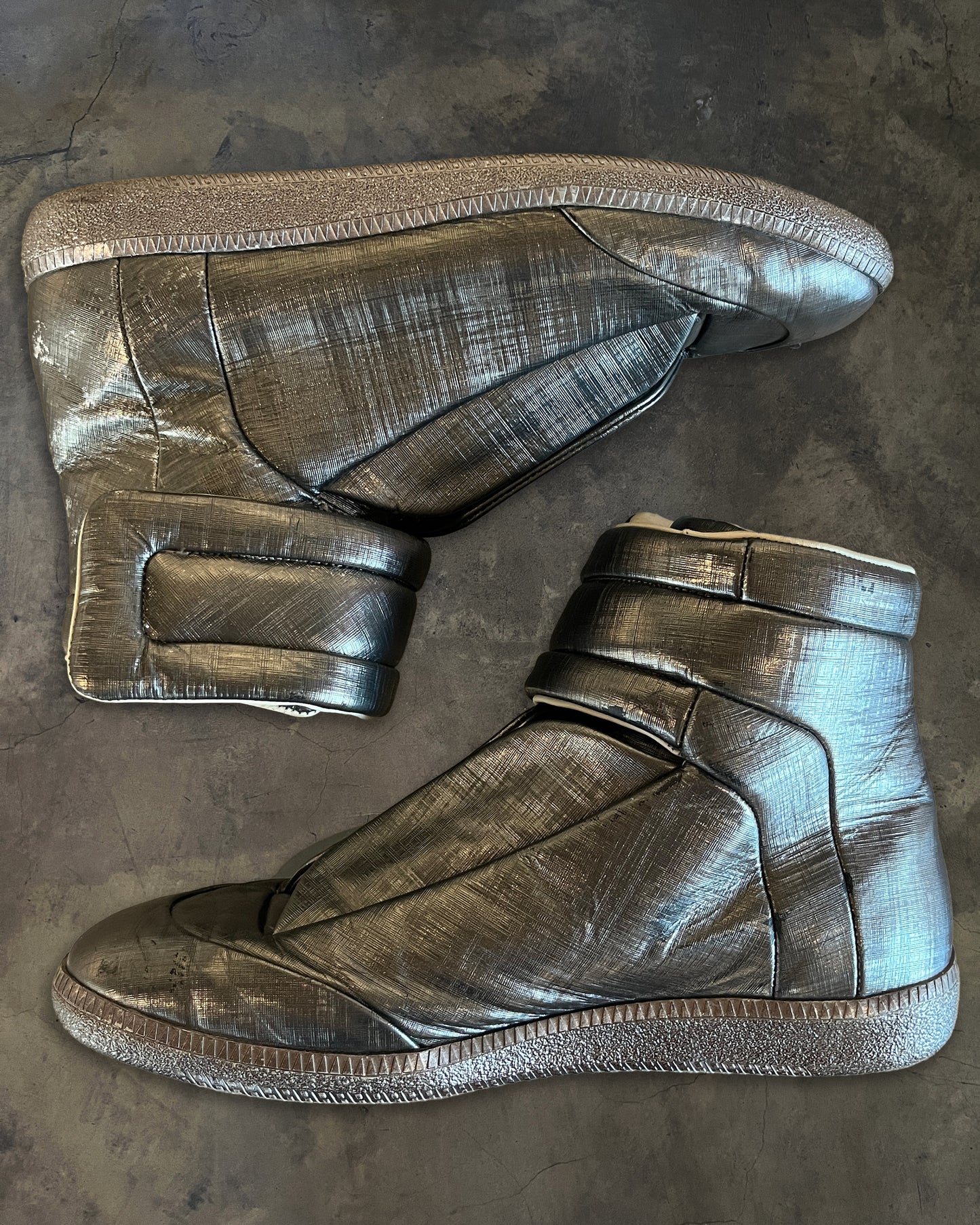 MAISON MARGIELA SS2016 METTALIC HIGH TOP FUTURES