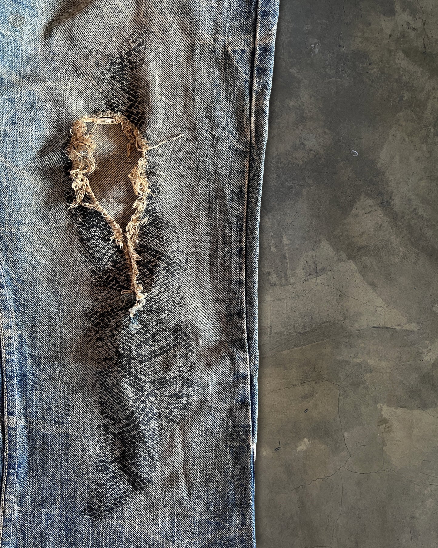 MIDAS HONEYCOMB SNAKE PRINT DENIM