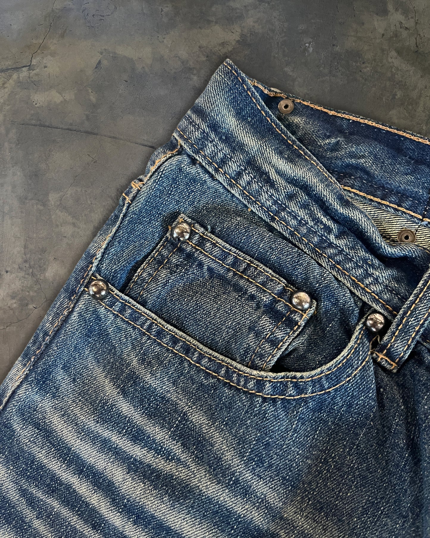 MIDAS DISTRESSED PATCHWORK DENIM