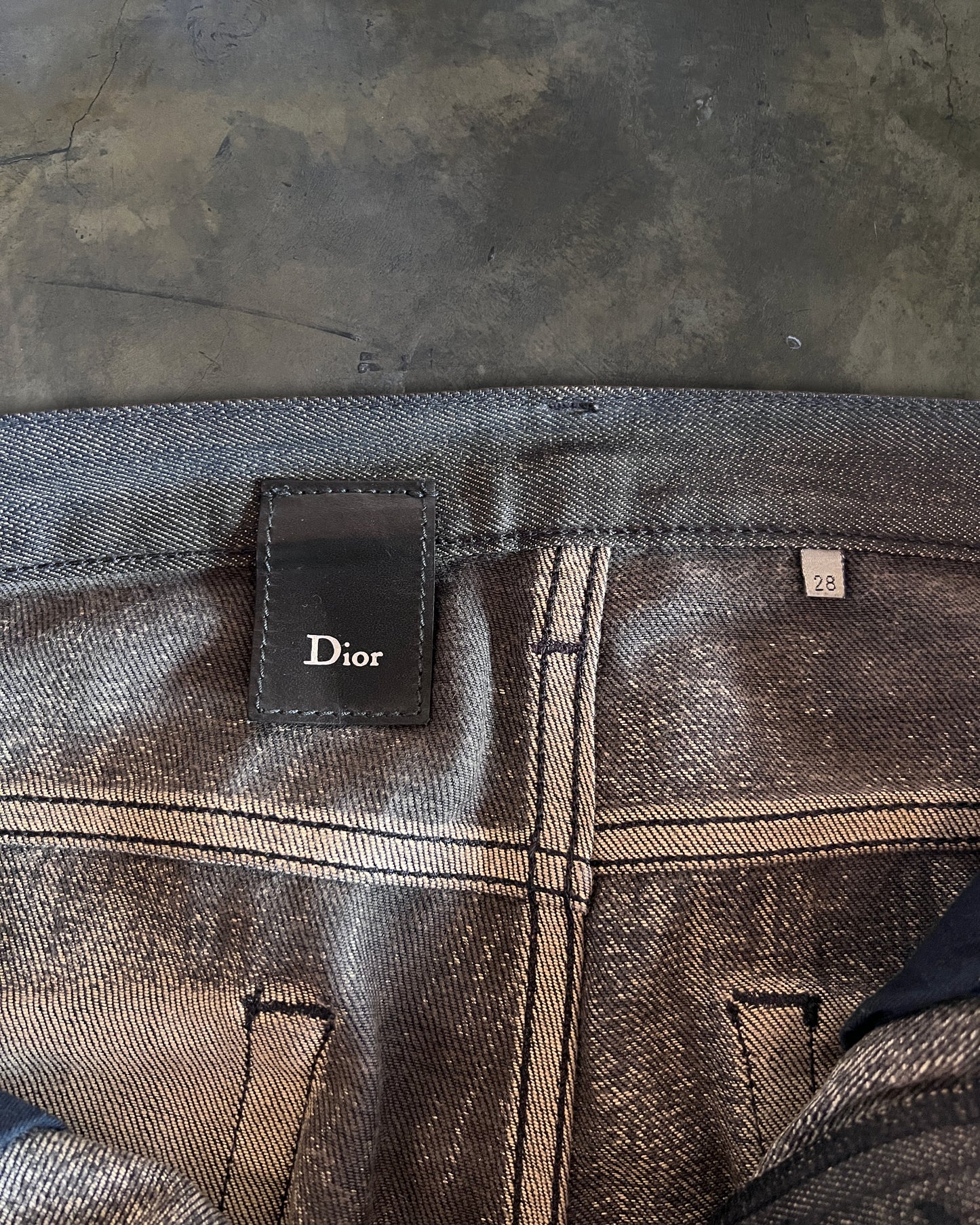 DIOR HOMME AW2008 NIGHTFALL WAXED DENIM