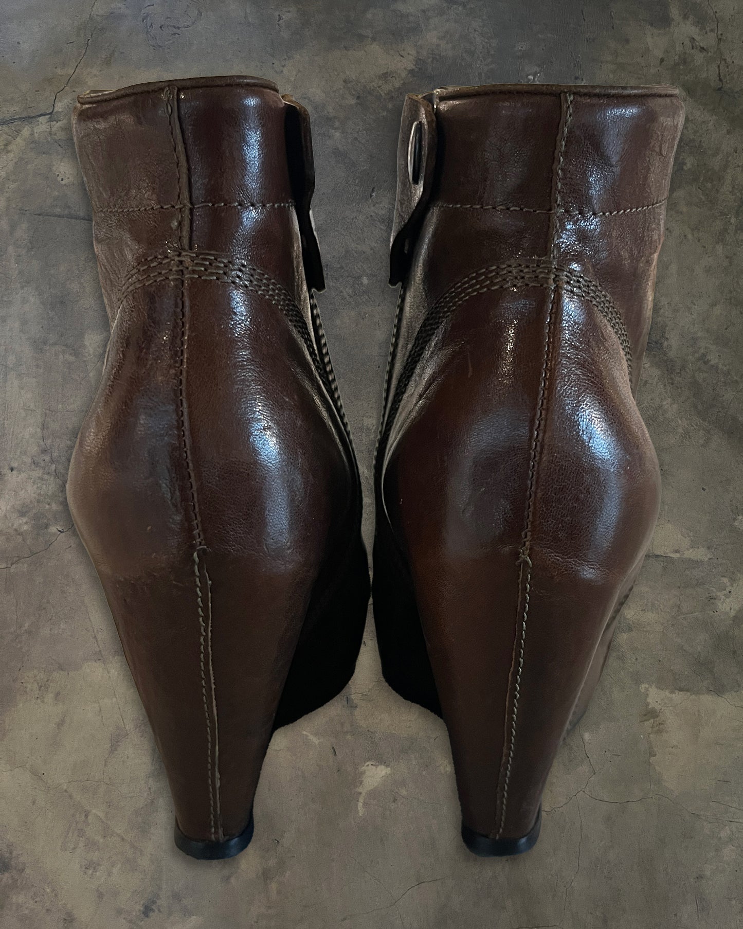 RICK OWENS BROWN WEDGES
