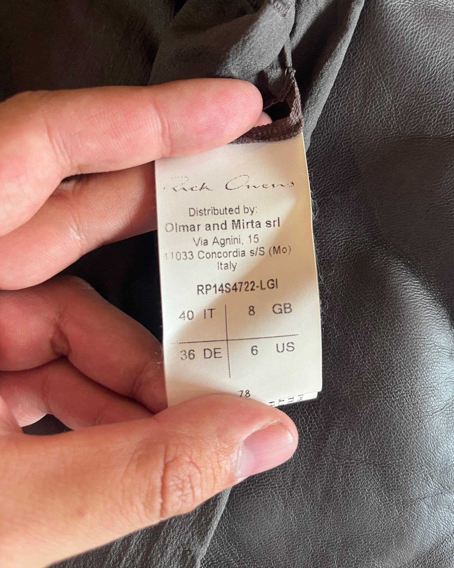 RICK OWENS SS2014 "VICIOUS" LEATHER BIKER VEST