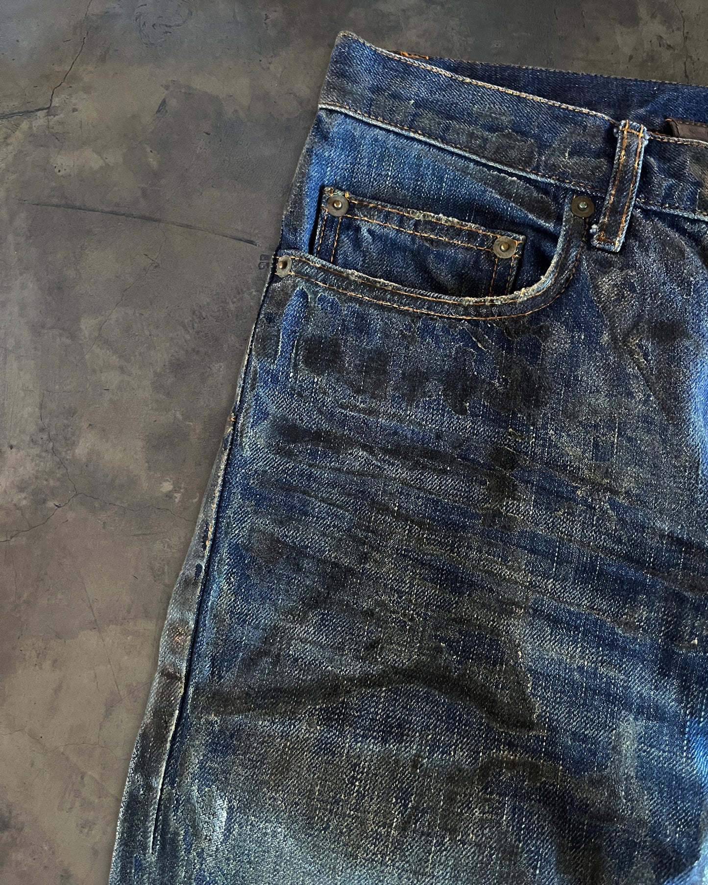 DIOR HOMME SS2007 LUSTER WAXED DENIM